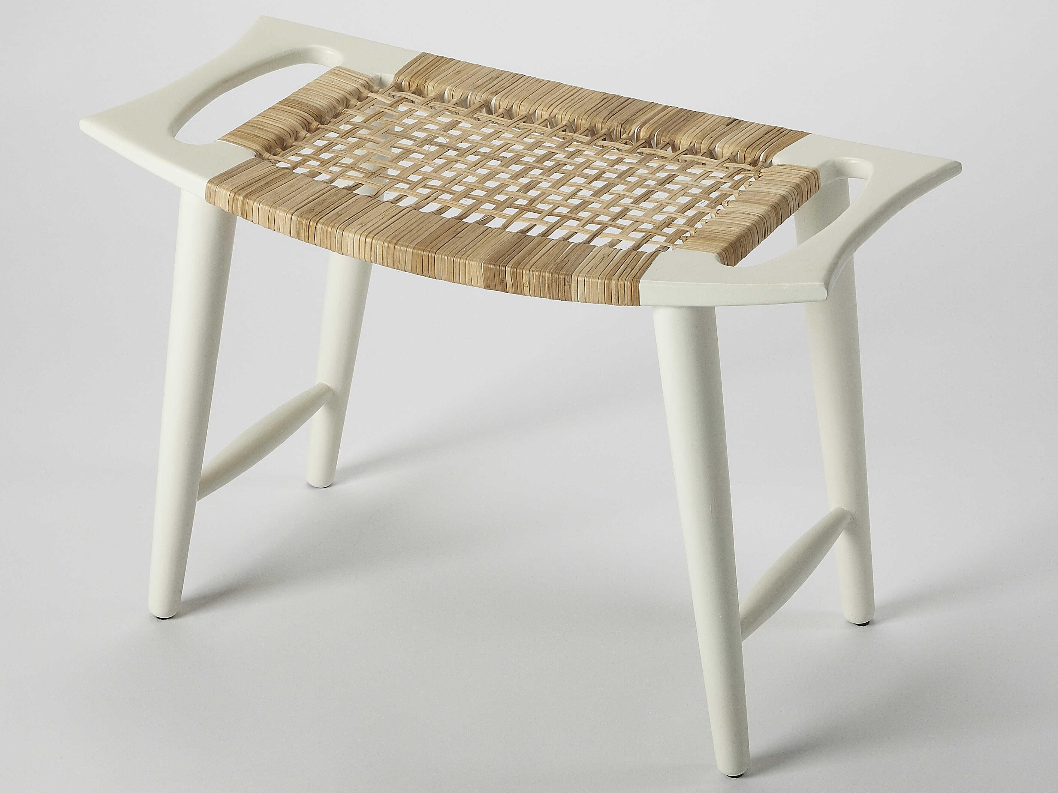 Butler Tristan White Mango Wood Table Stool
