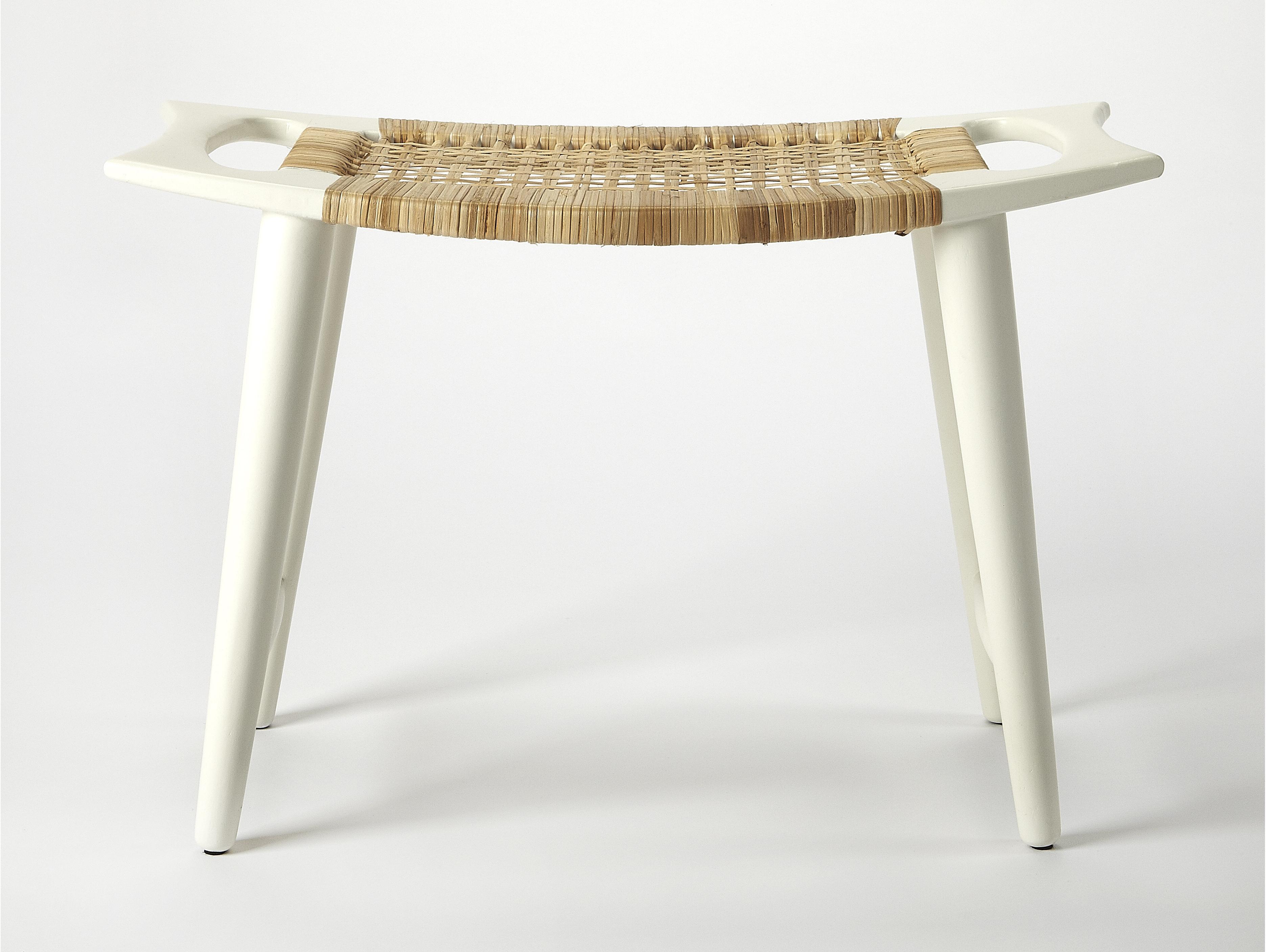 Butler Tristan White Mango Wood Table Stool