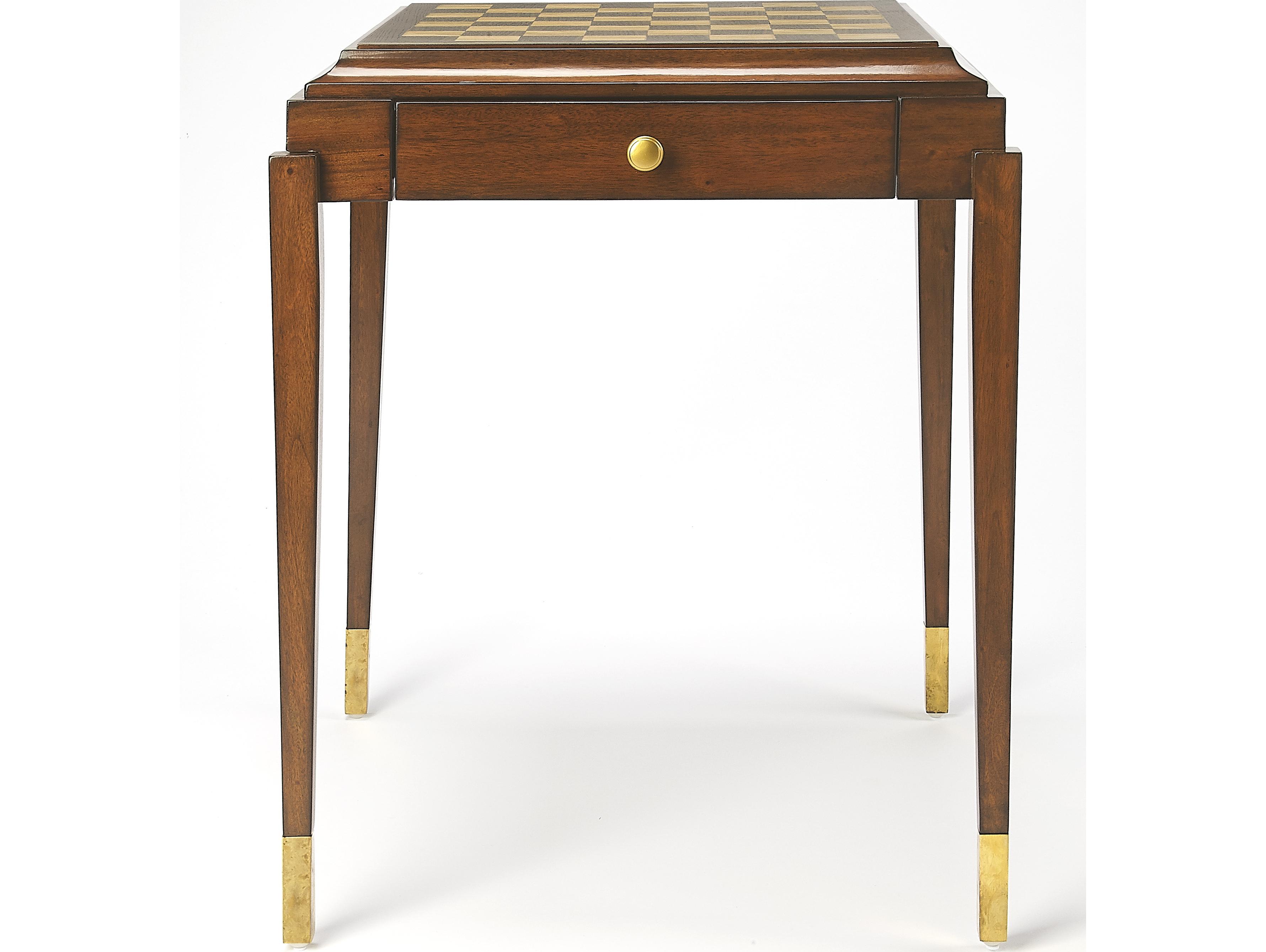 Butler Adrian Brown Mahogany Wood Antique Cherry Game Table