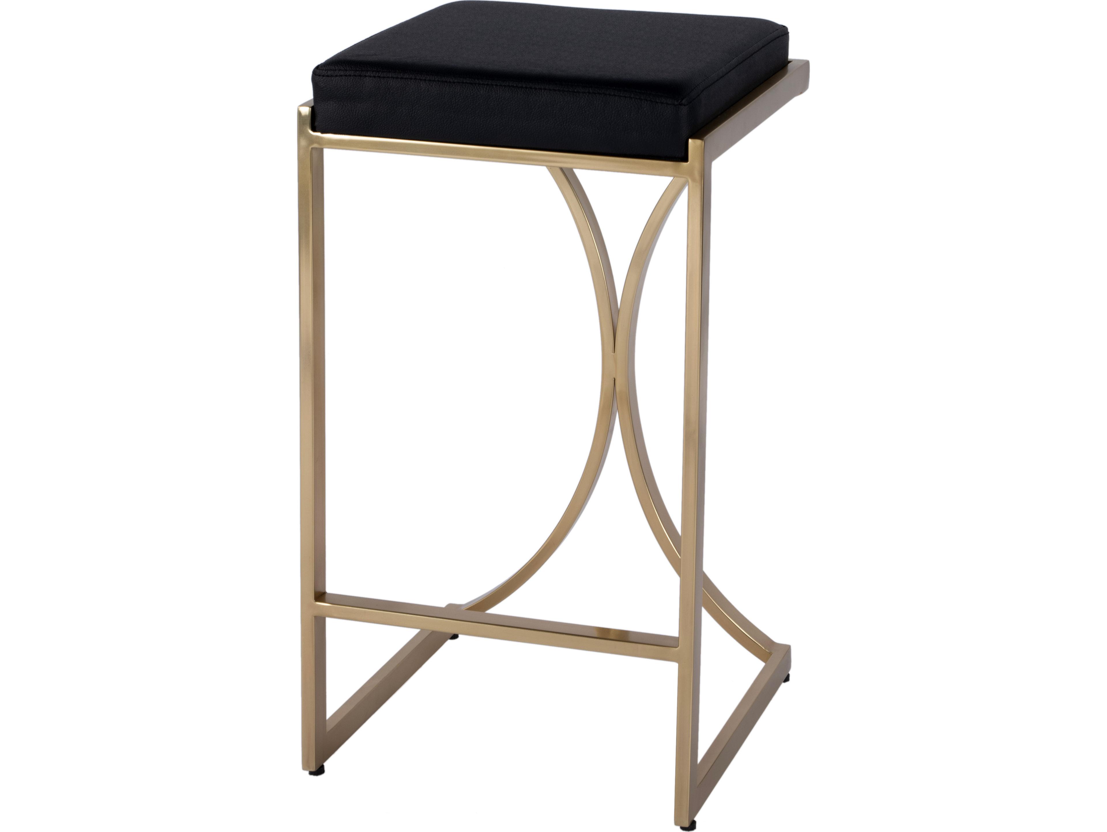 Butler Natalya Black Leather Faux Counter Stool