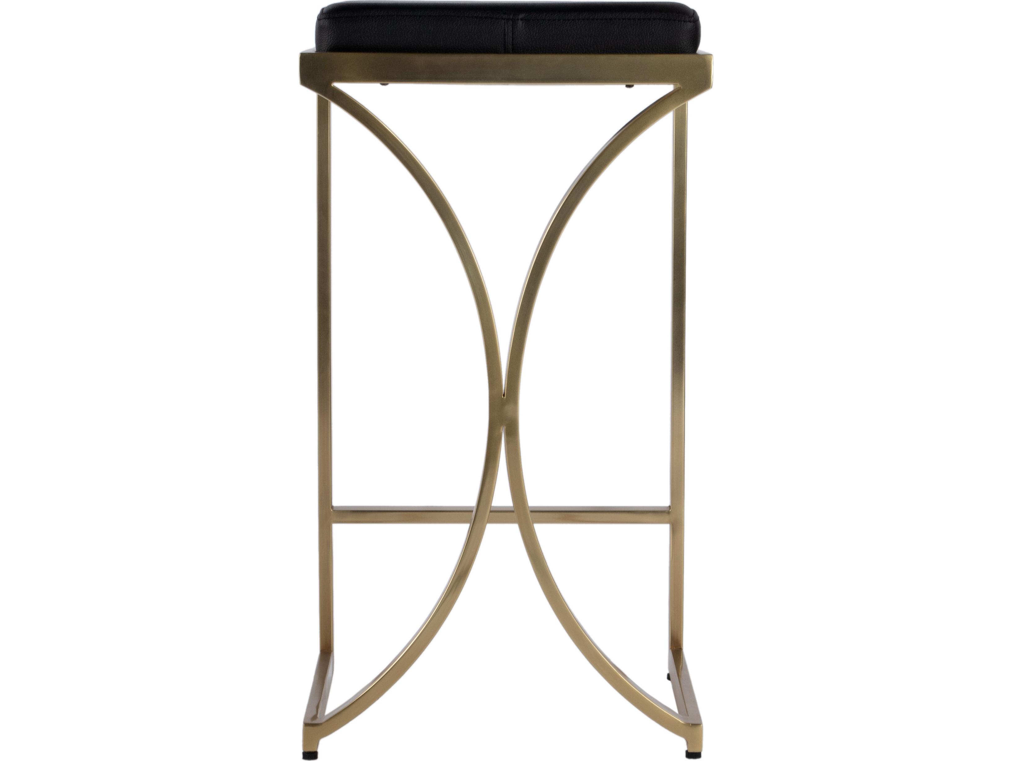 Butler Natalya Black Leather Faux Counter Stool