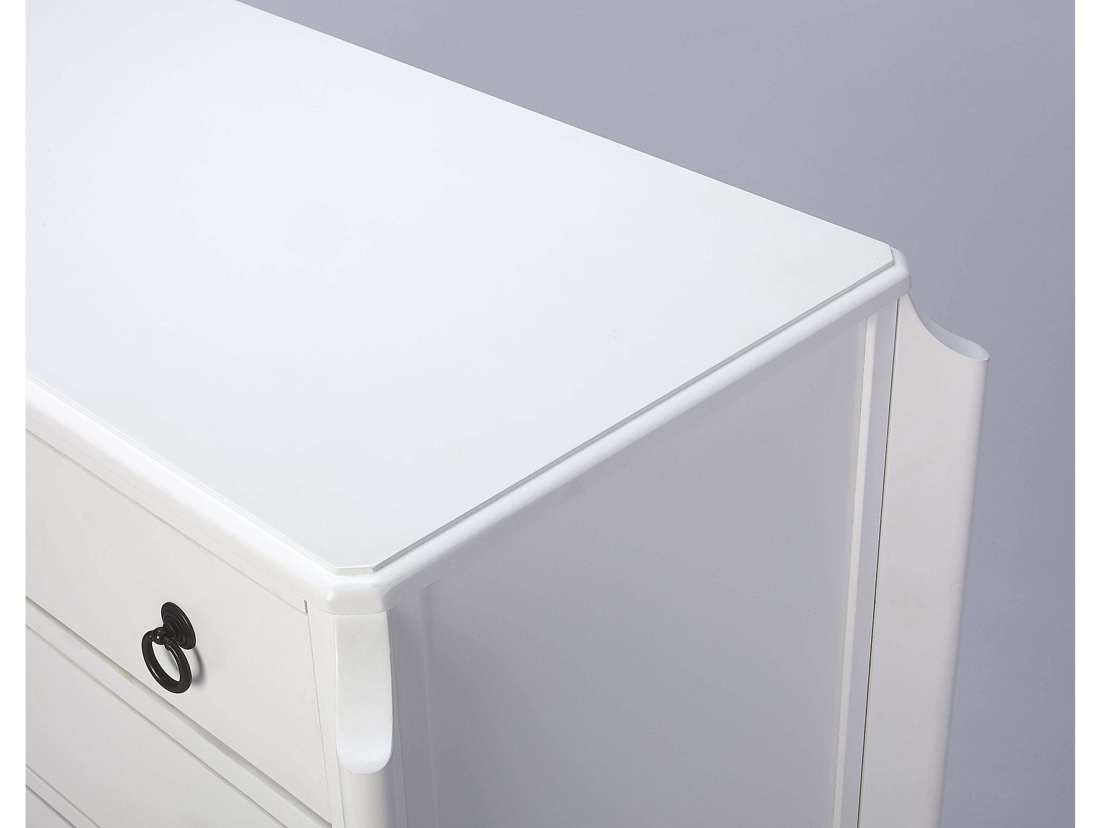 Butler Wilshire Smooth White Oak Wood Accent Chest