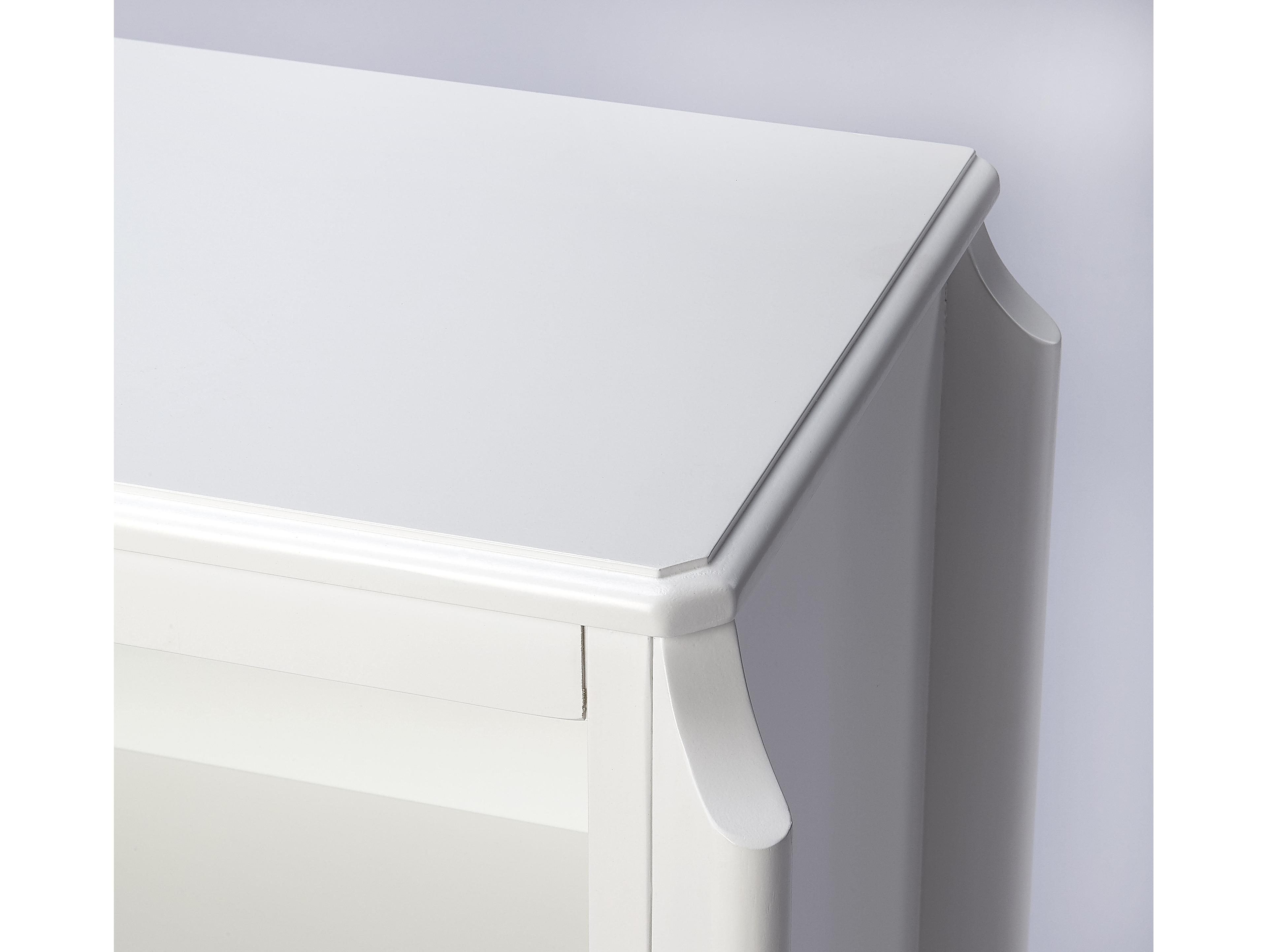 Butler Wilshire Smooth White Bookcase