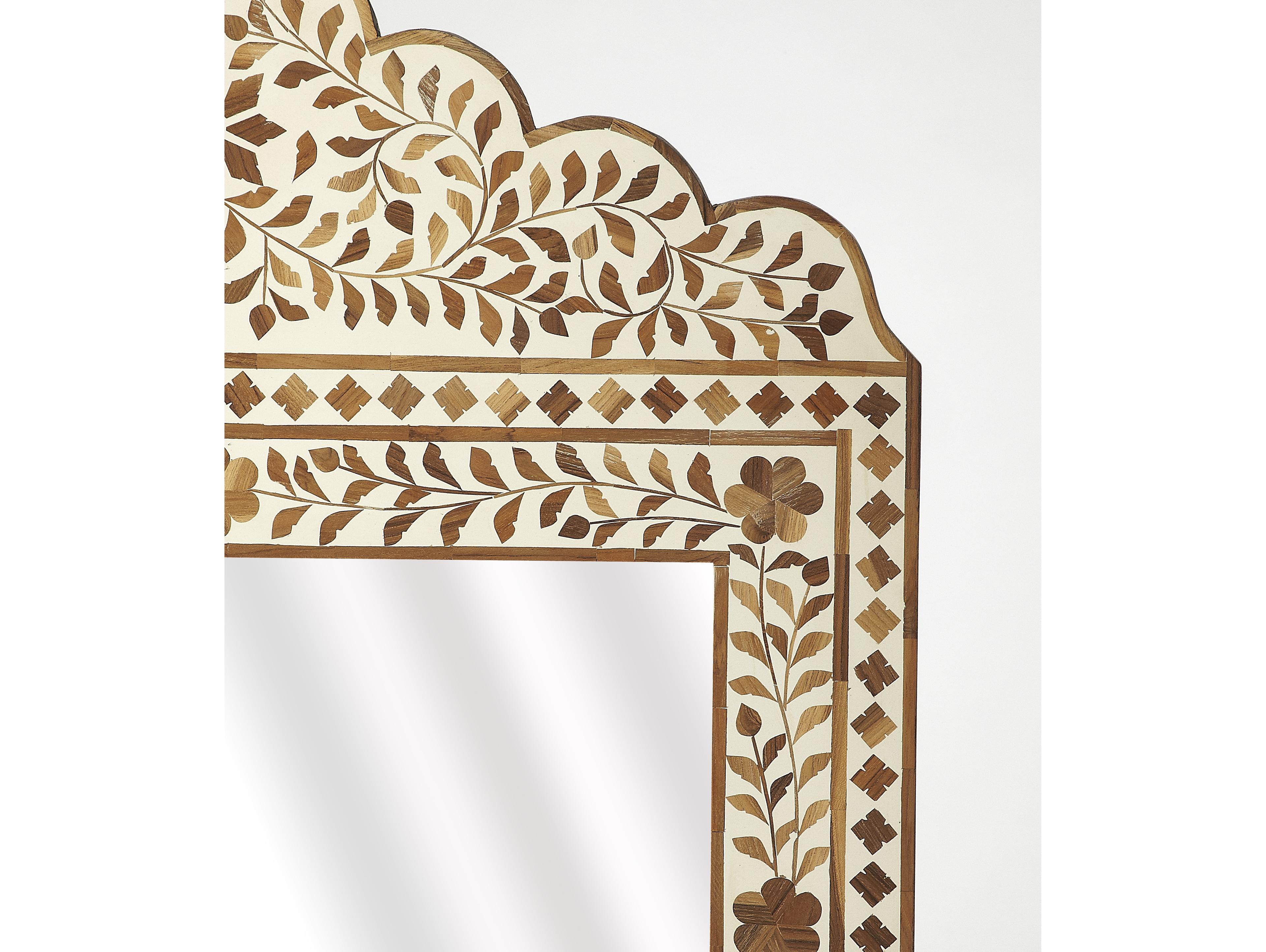 Butler Vivienne Wood & Bone Inlay Wall Mirror