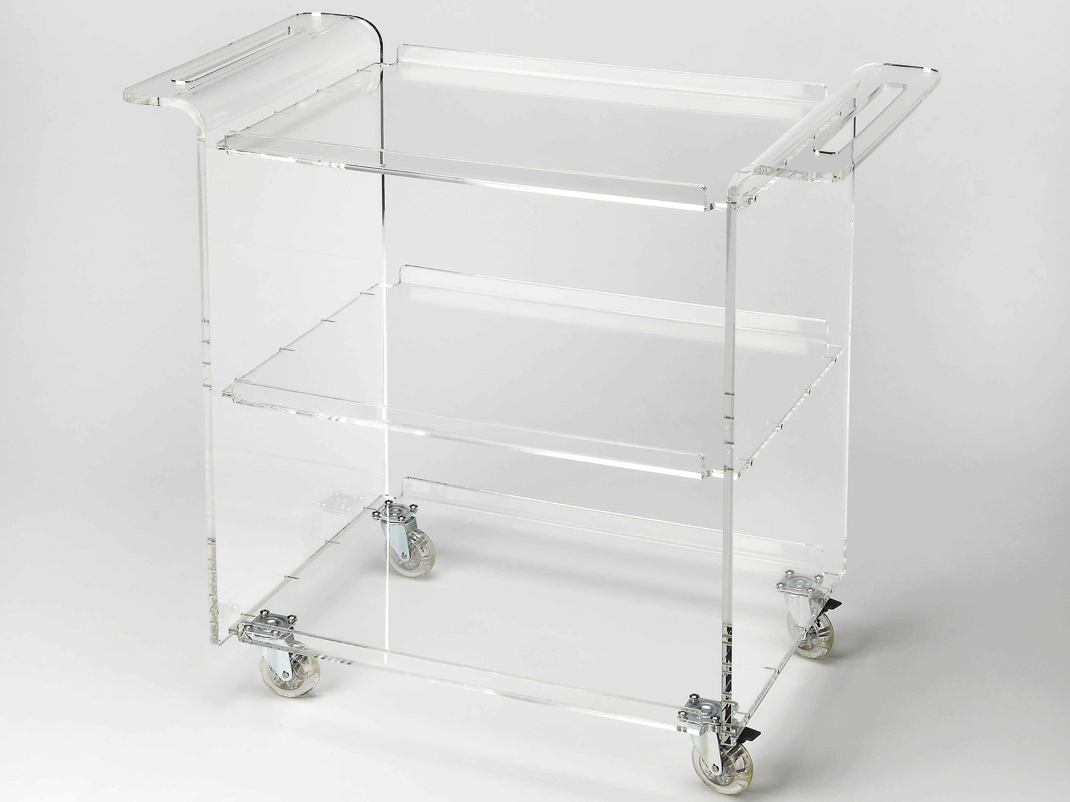 Butler Crystal Clear Acrylic Bar Cart