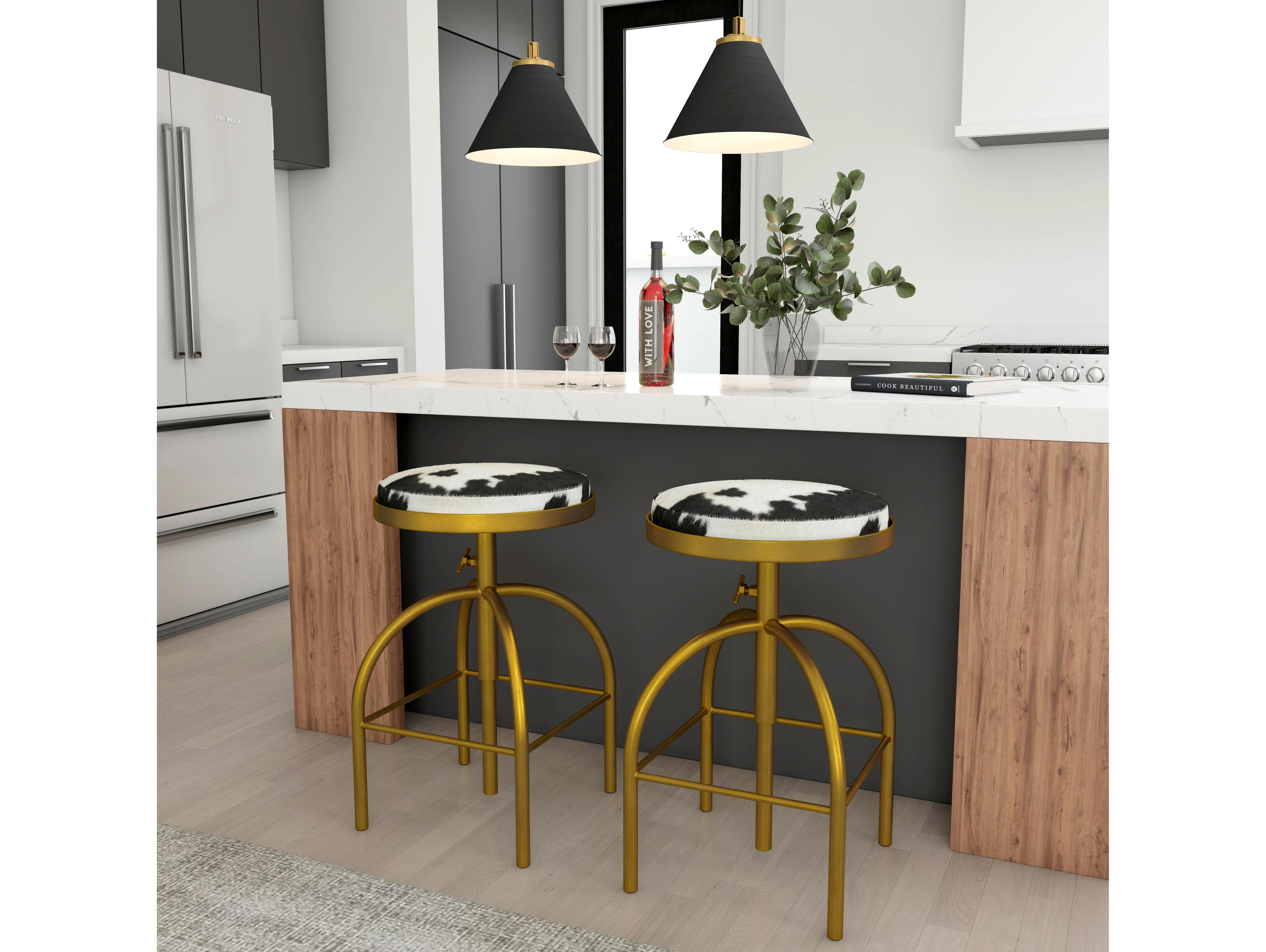 Butler Grogan Leather Adjustable Counter Stool