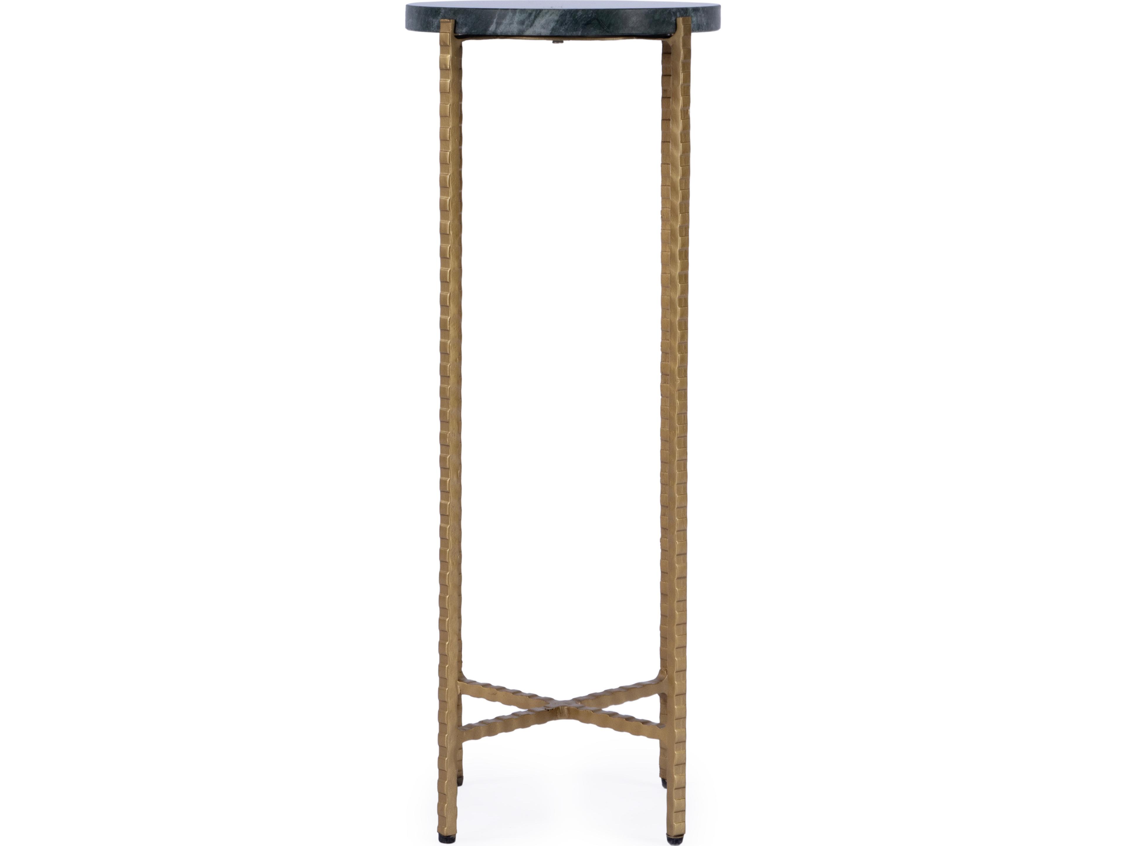 Butler Nigella Round Green Marble End Table