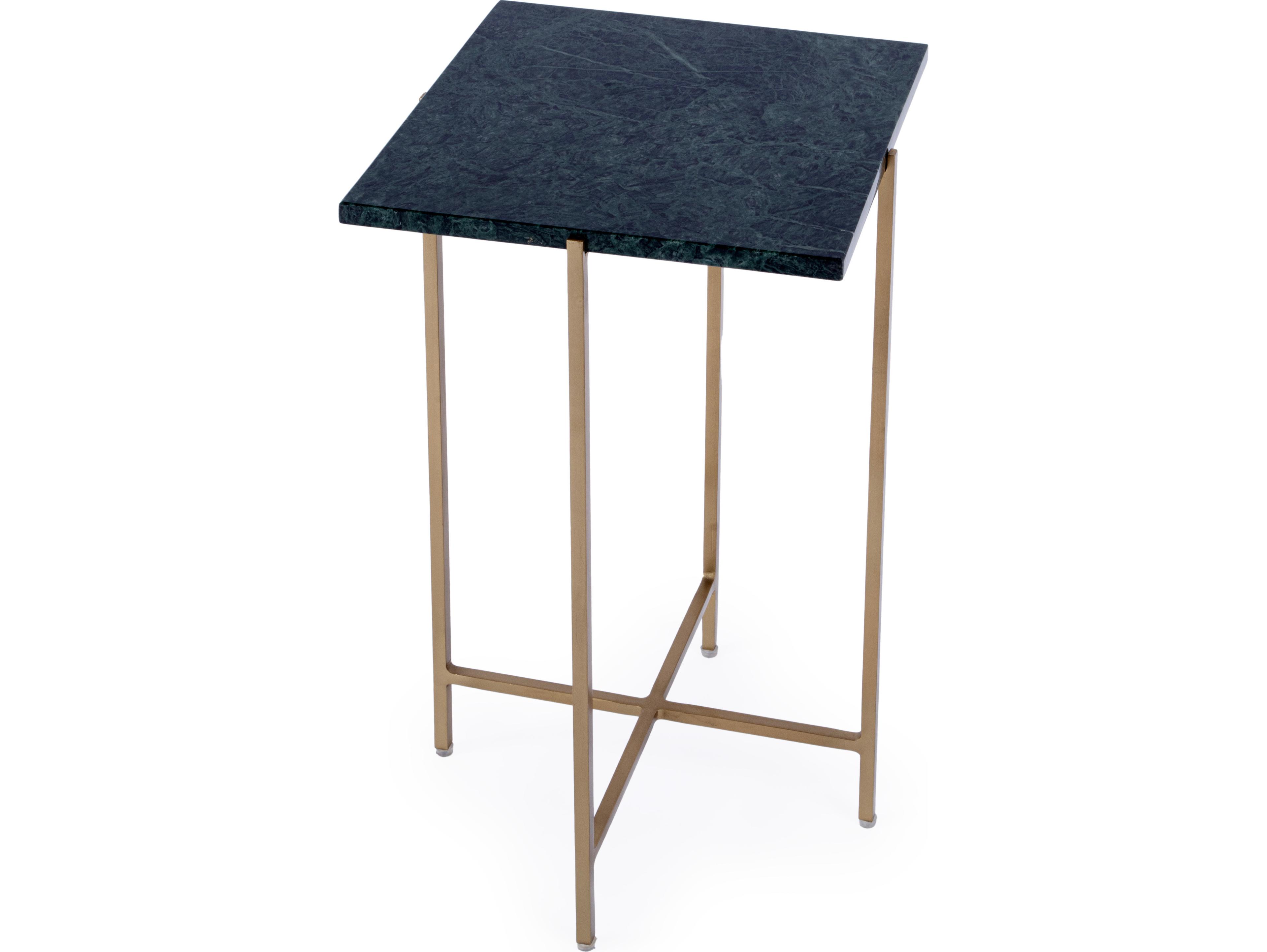 Butler Nigella Square Green Marble End Table