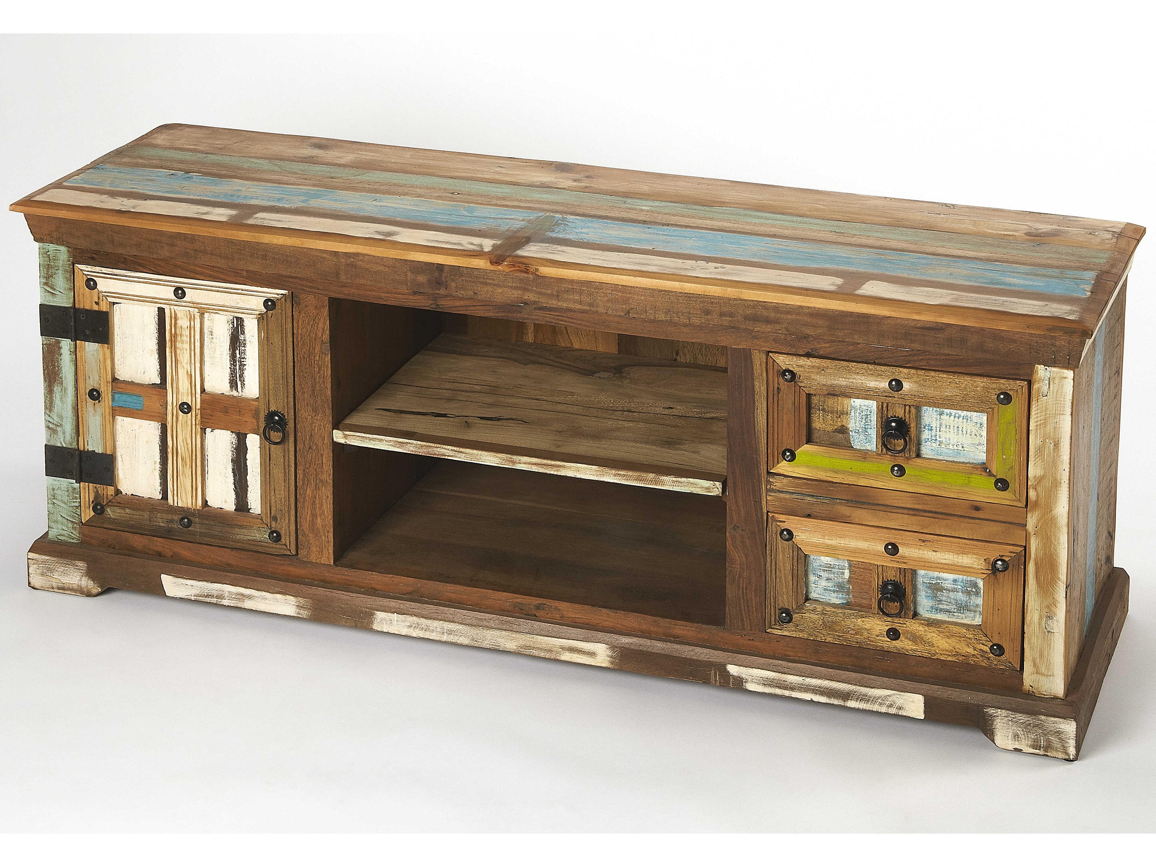 Butler Reverb 58" Mango Wood Artifacts TV Stand