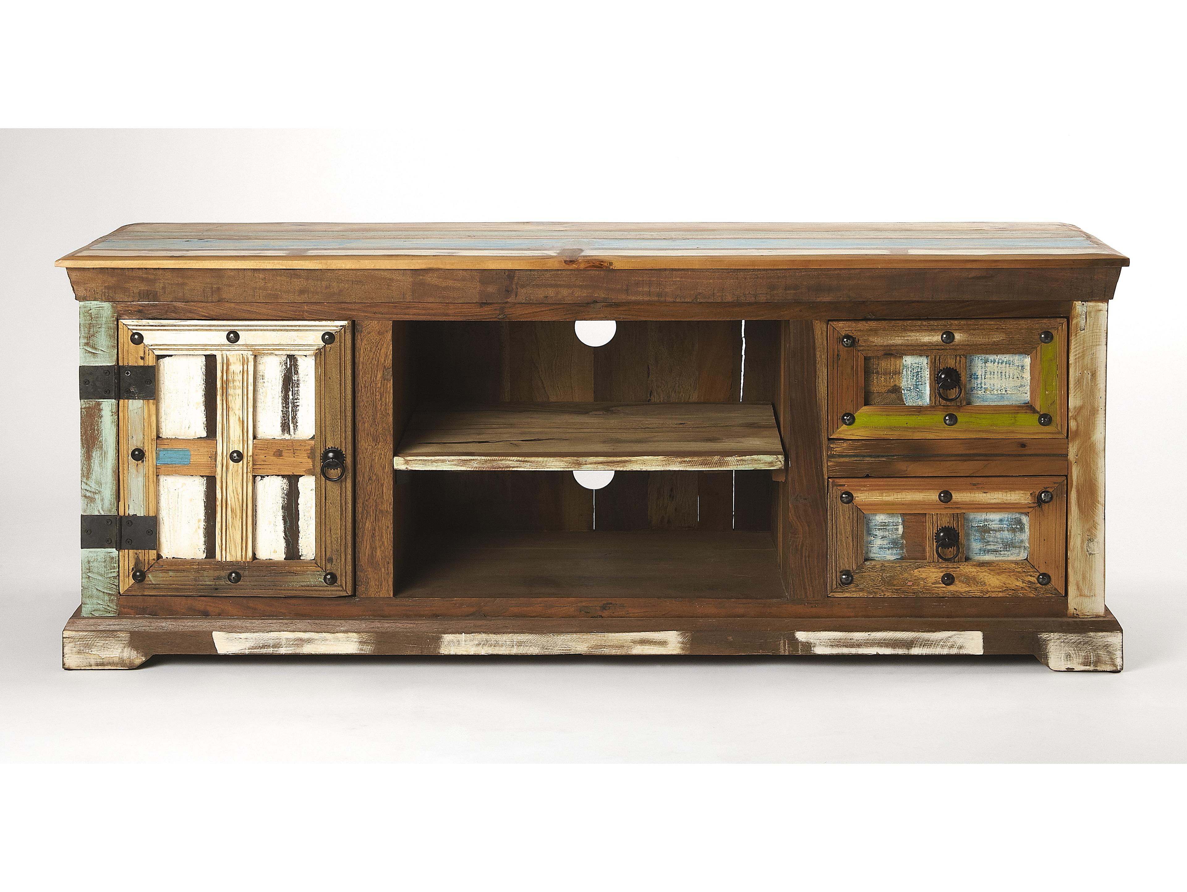 Butler Reverb 58" Mango Wood Artifacts TV Stand