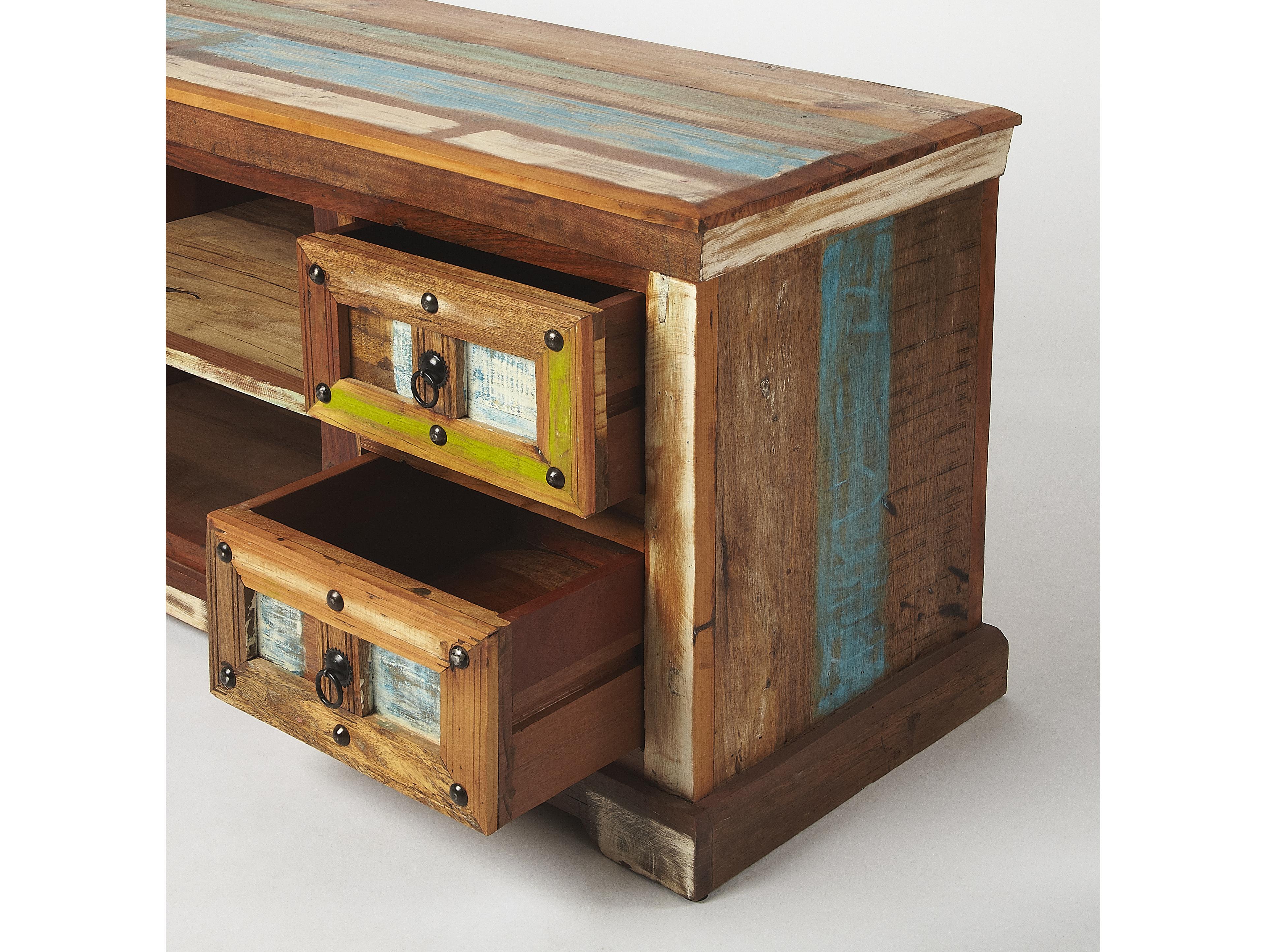 Butler Reverb 58" Mango Wood Artifacts TV Stand