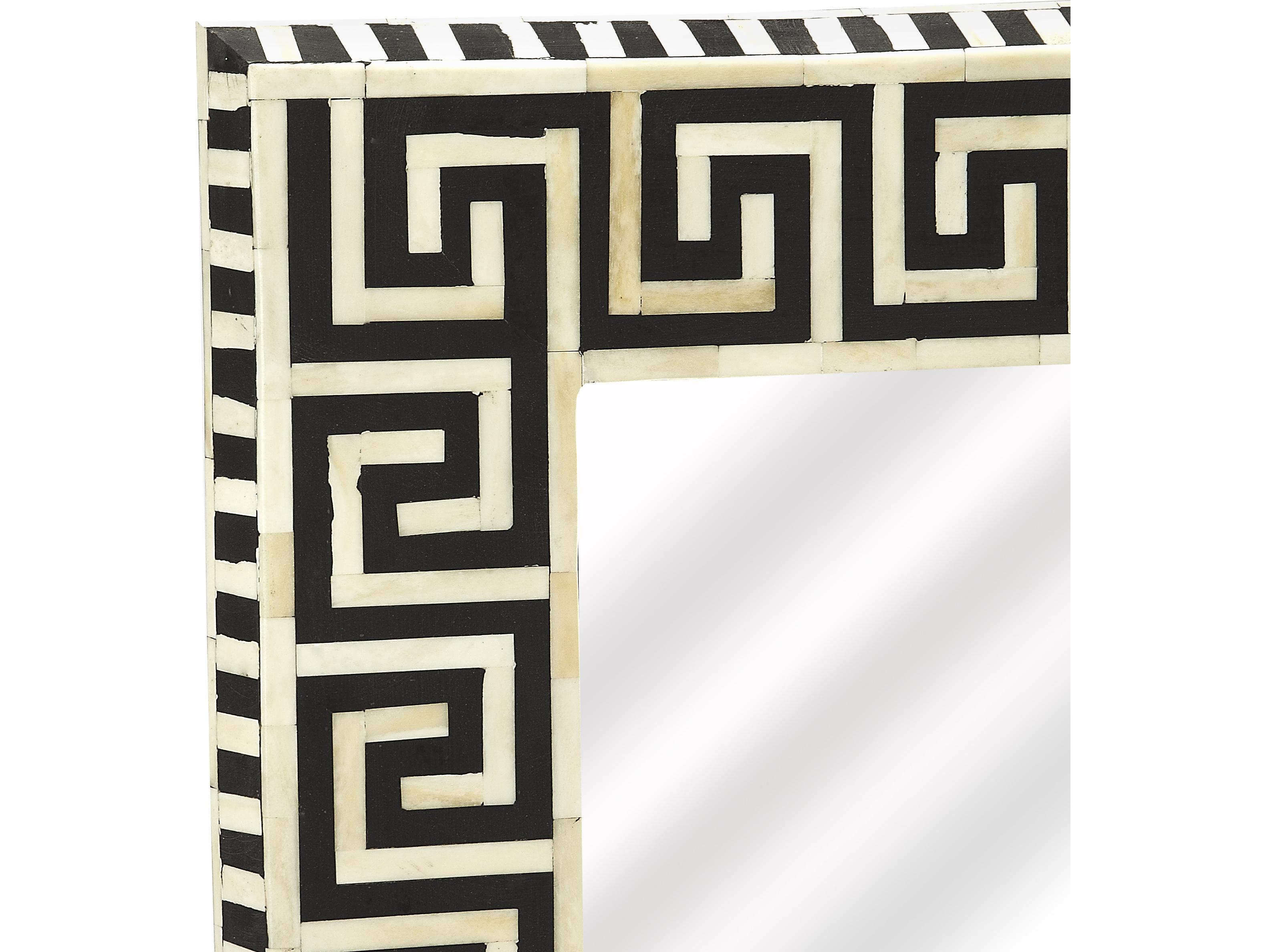 Butler Eternity Black Bone Inlay Rectangular Wall Mirror