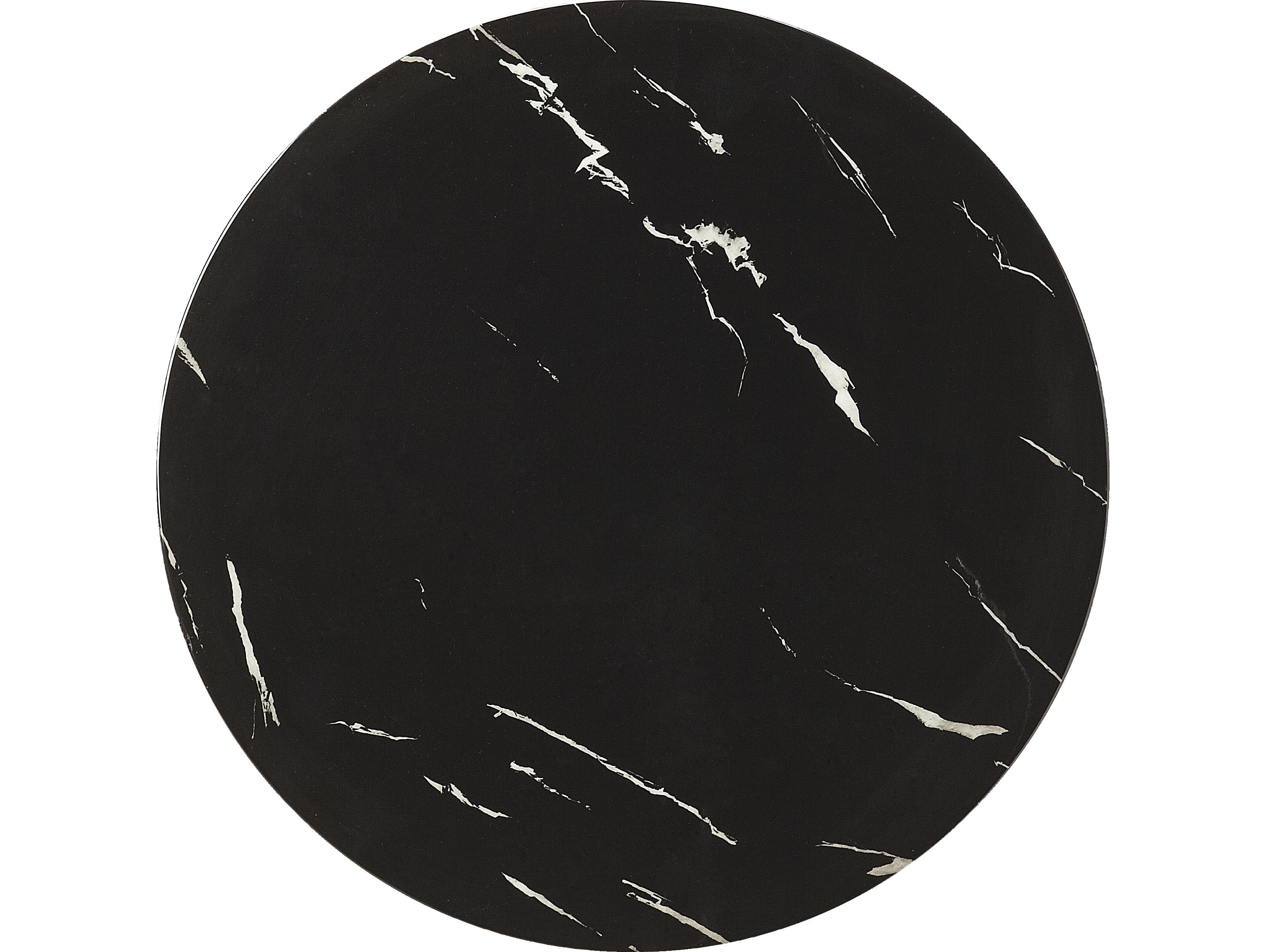 Butler Shounderia Round Black Marble End Table