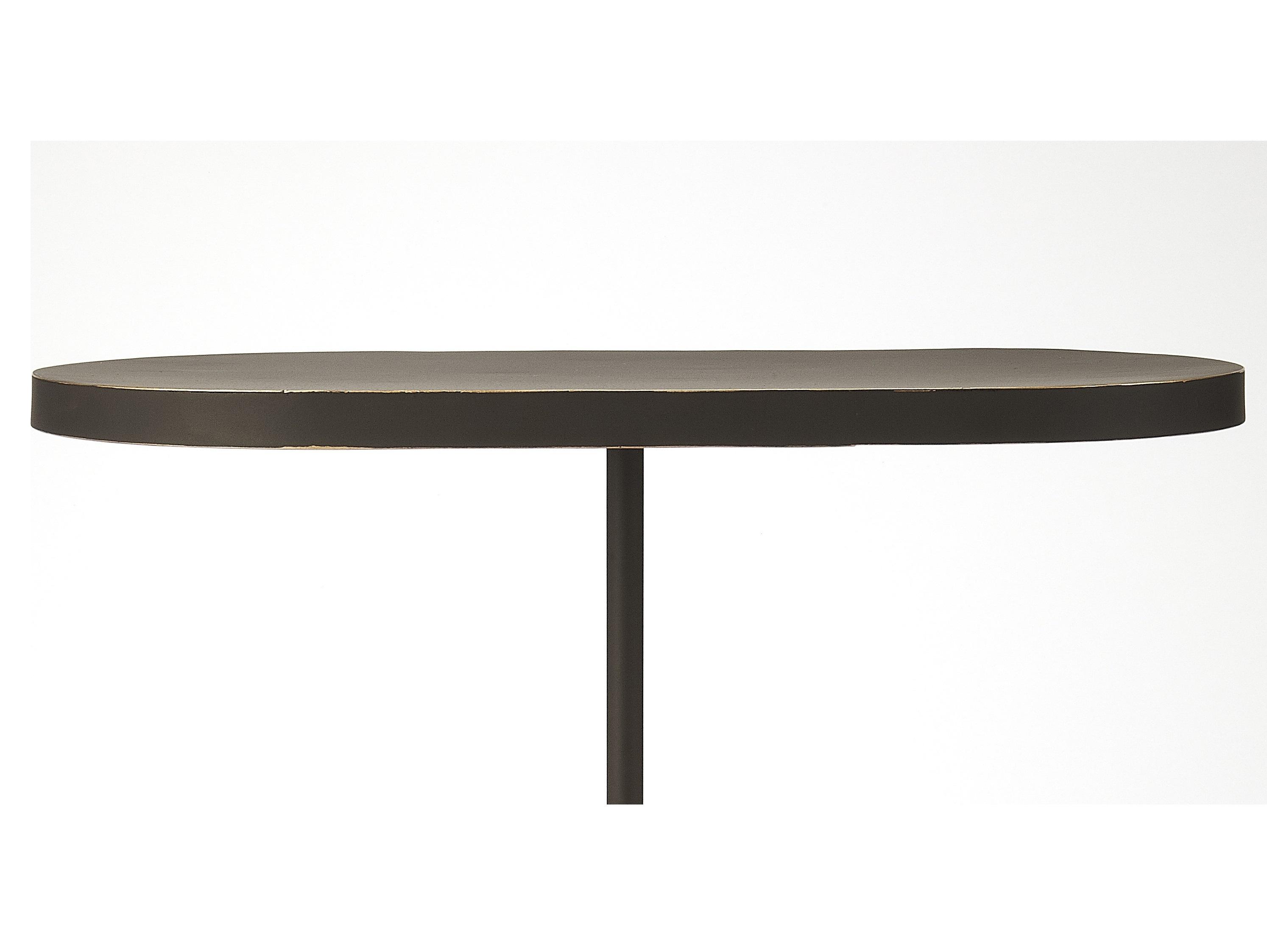 Butler Cleo Oval Wood Black Gold End Table