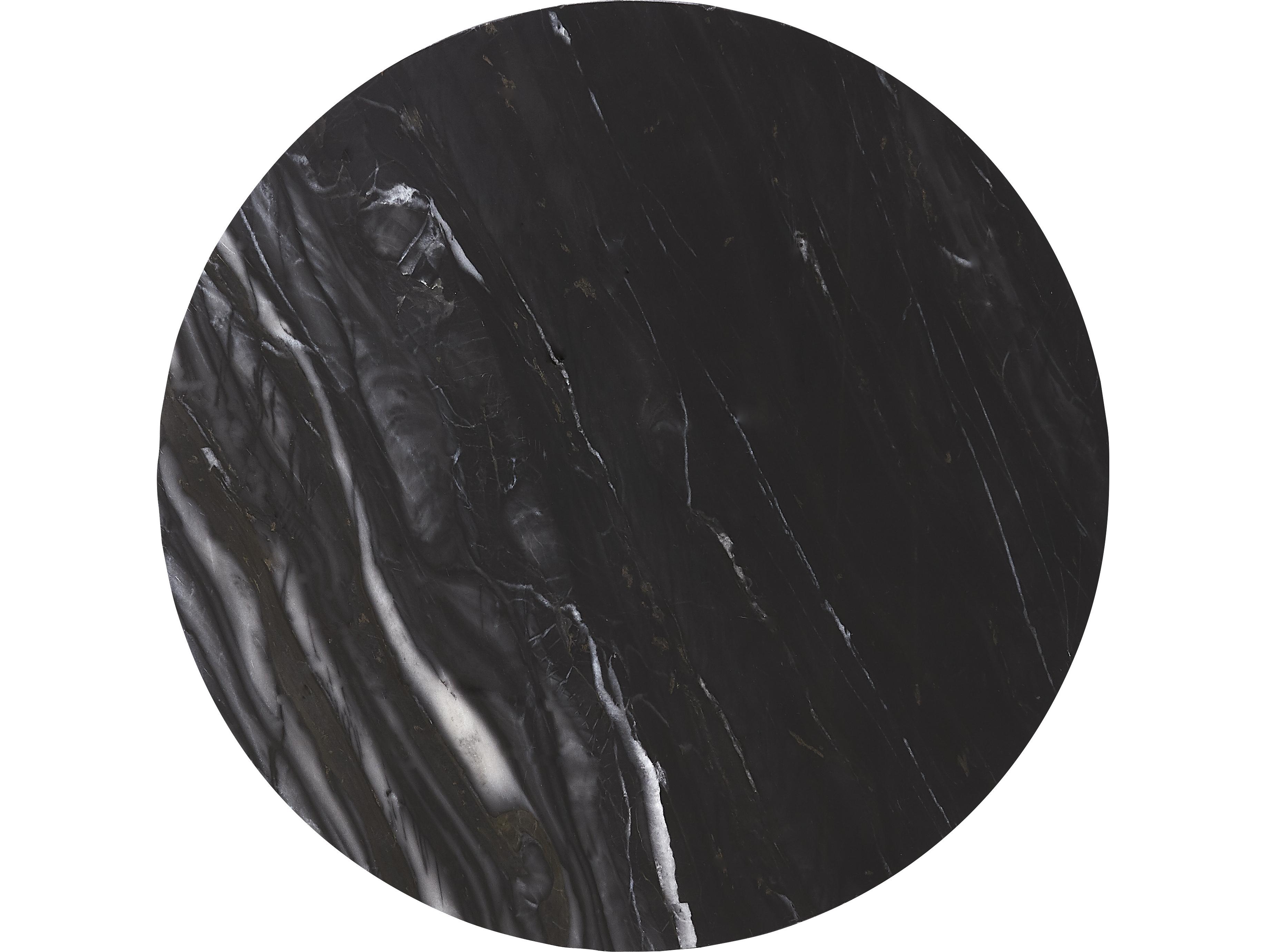 Butler Martel Round Marble Polished Gold End Table