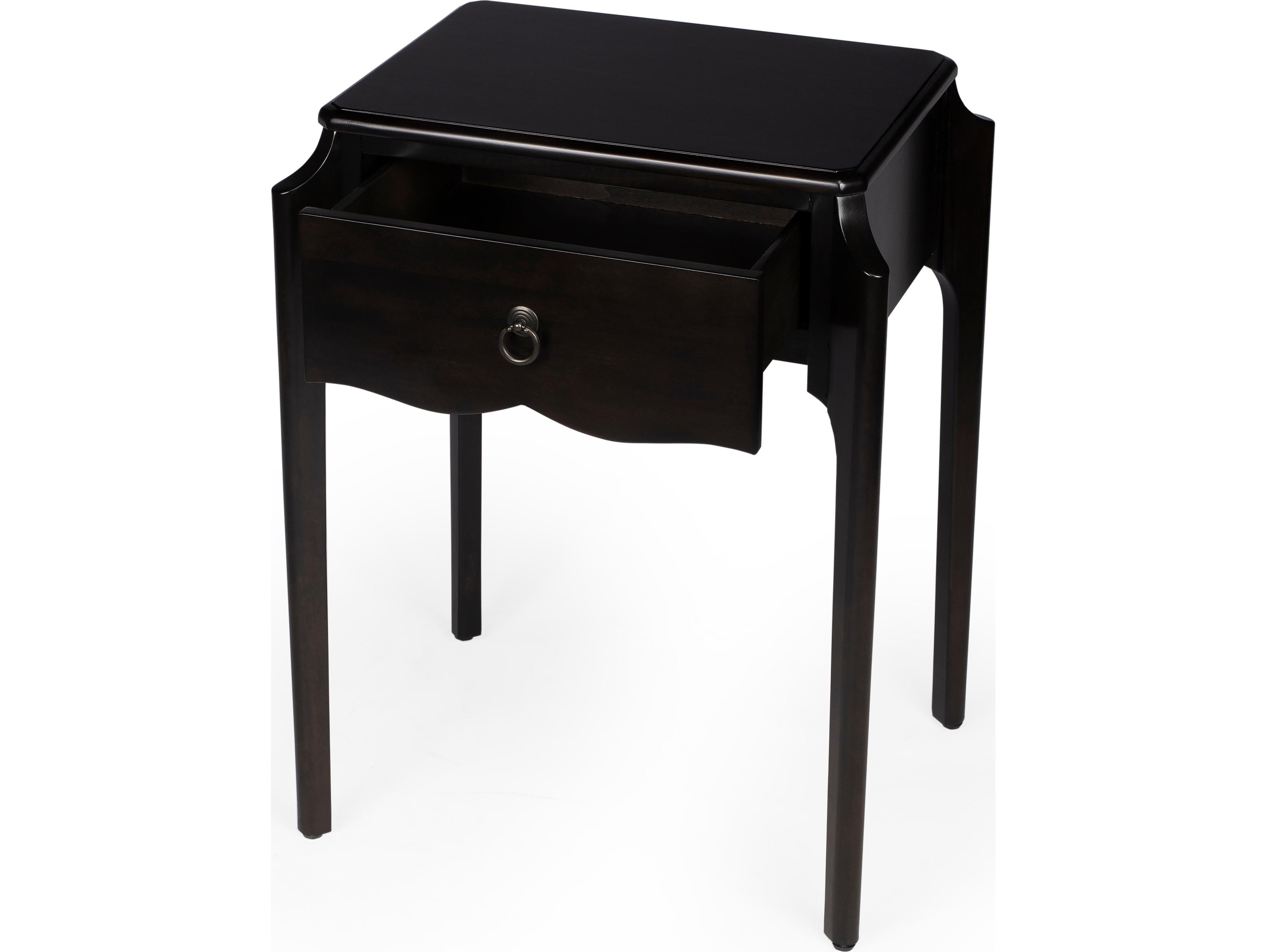 Butler Wilshire 1-Drawer Brown Oak Wood Nightstand