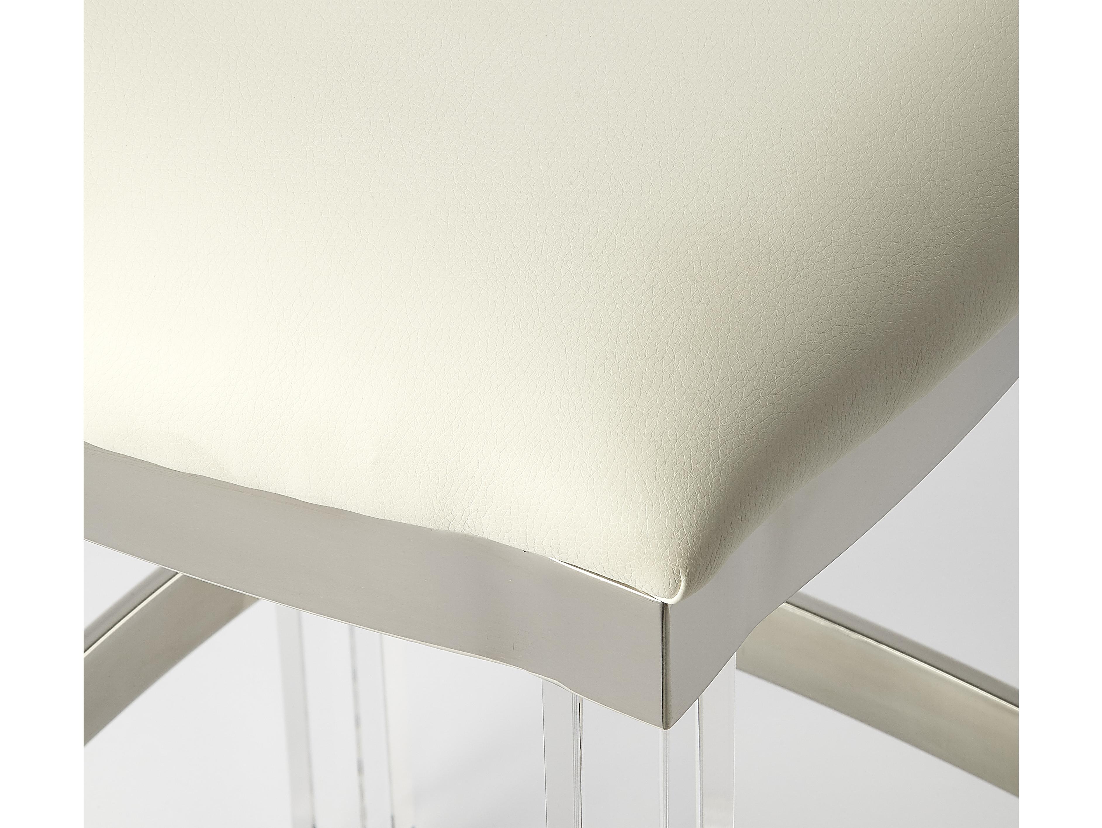 Butler Jordan White Leather Faux Counter Stool