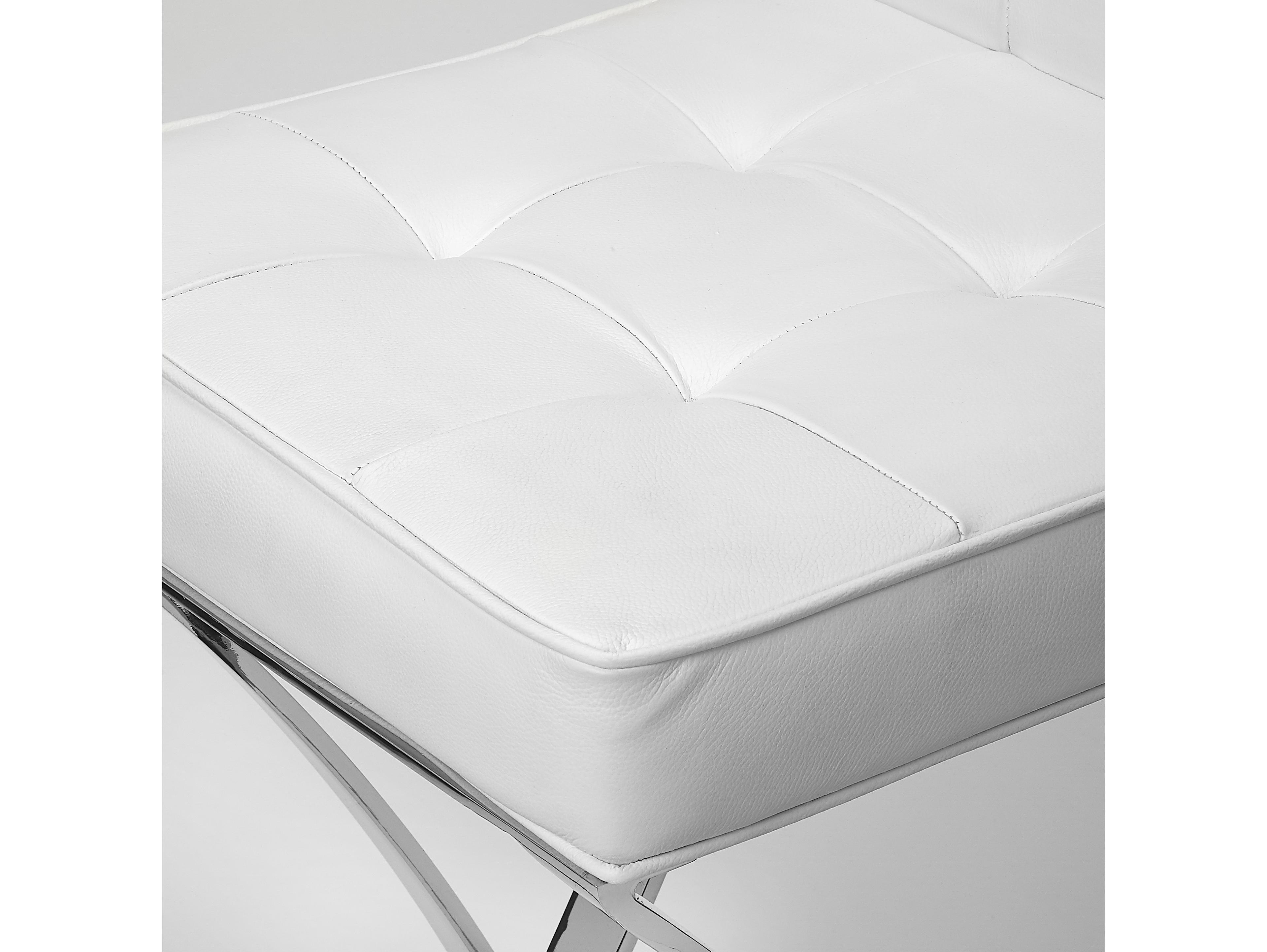 Butler Darcy White Leather Faux Bar Stool