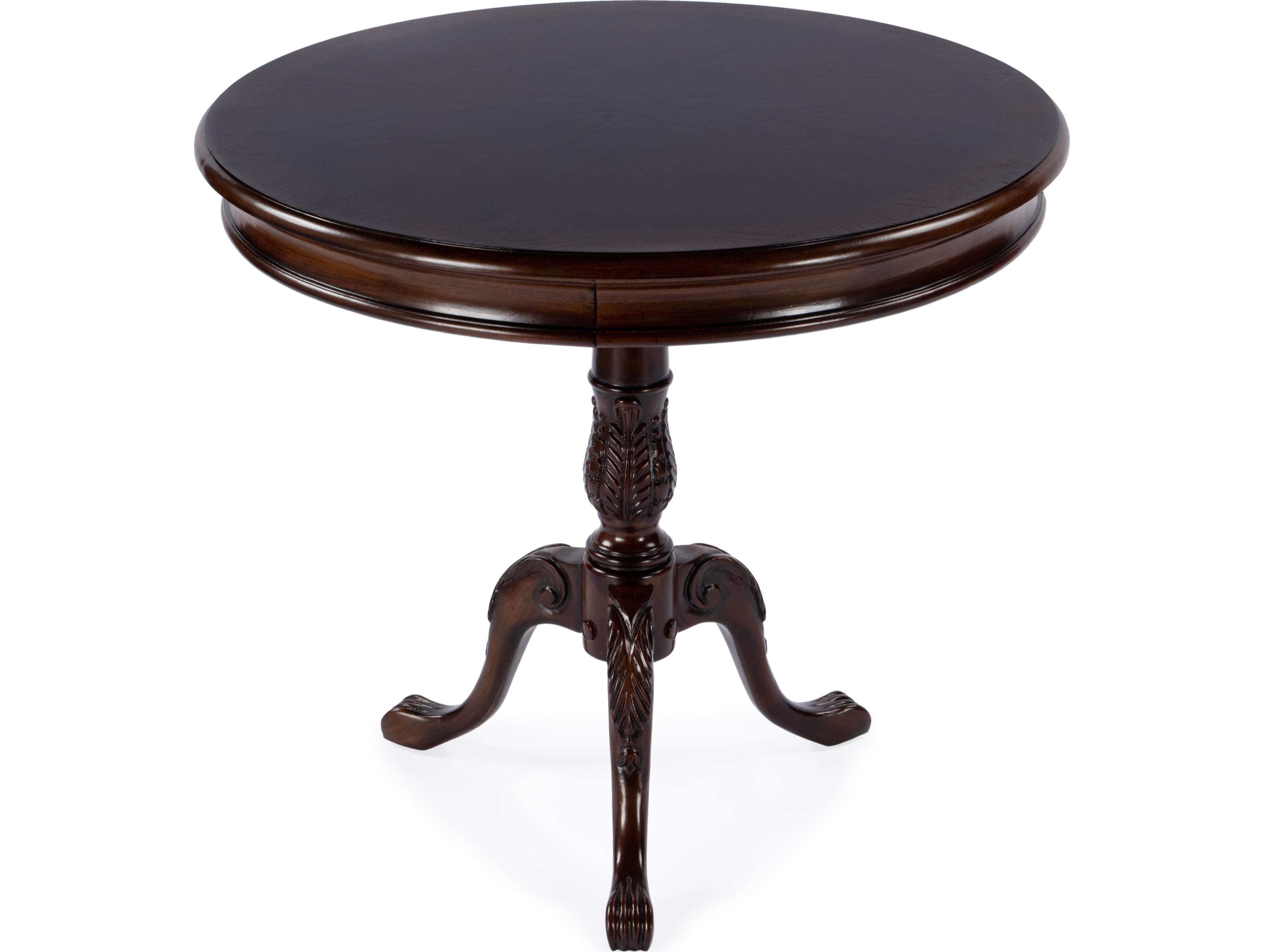 Butler Carissa Round Wood Cherry Nouveau End Table