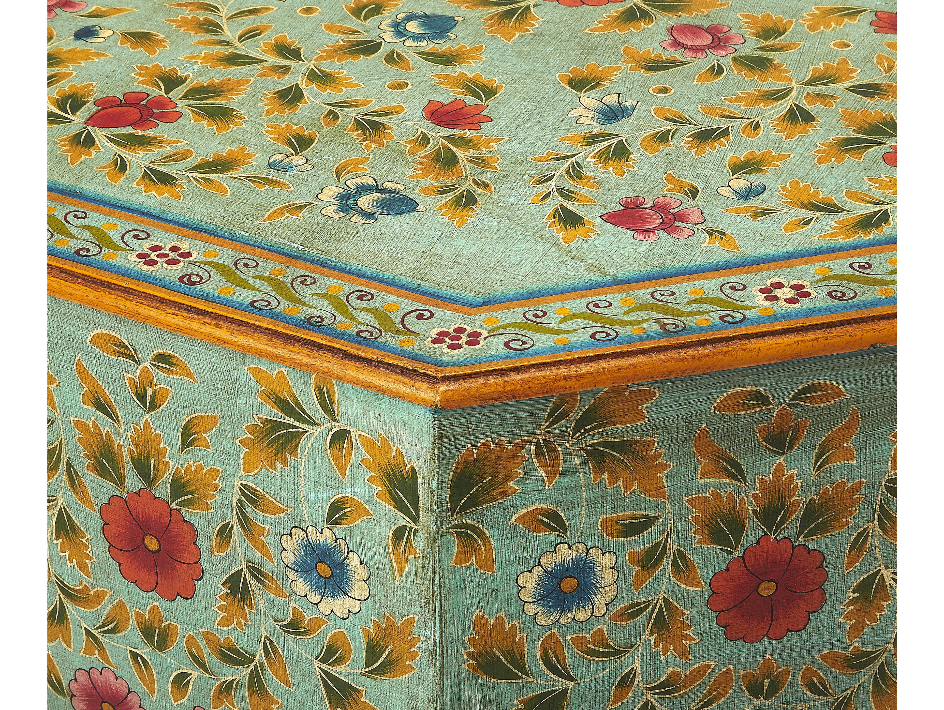 Butler Priya Octagon Wood Artifacts Coffee Table