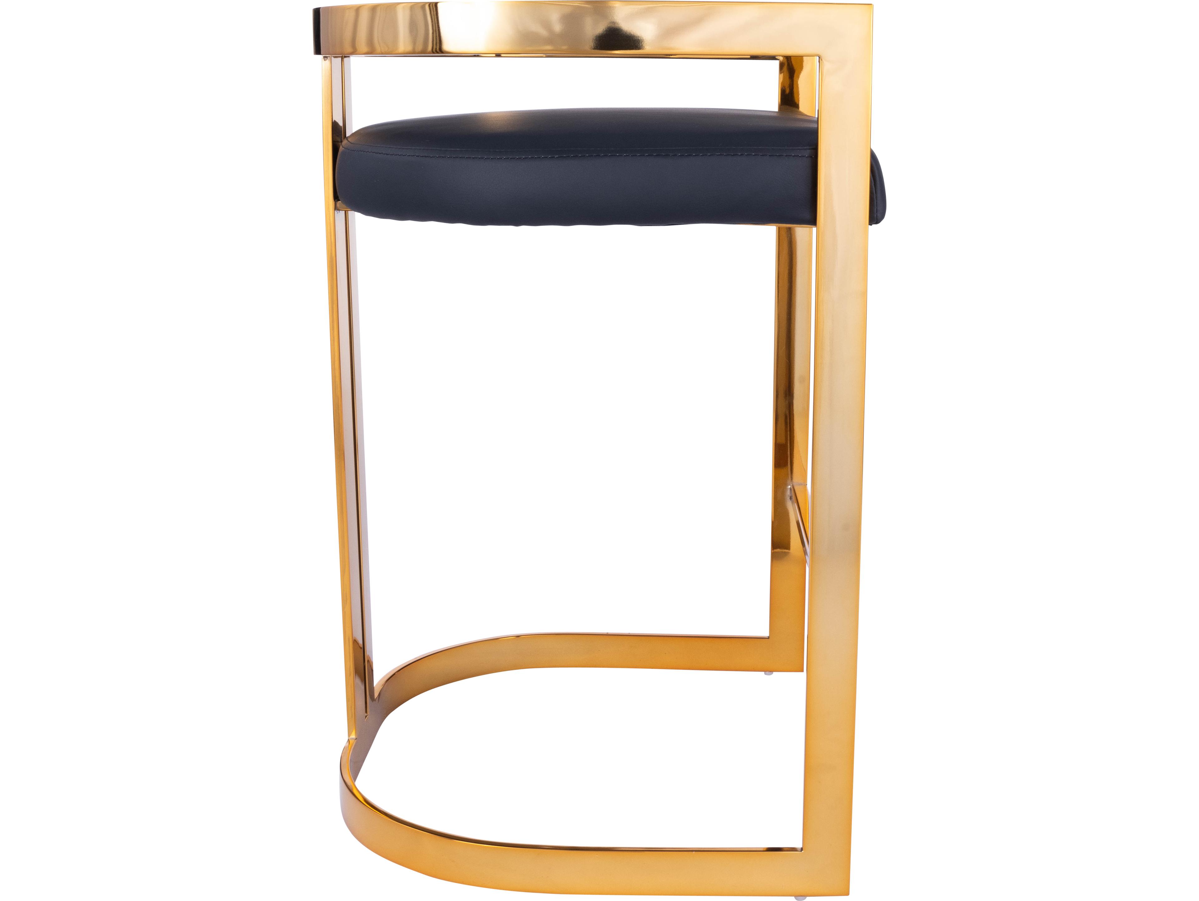 Butler Clarence Black Leather Faux Counter Stool