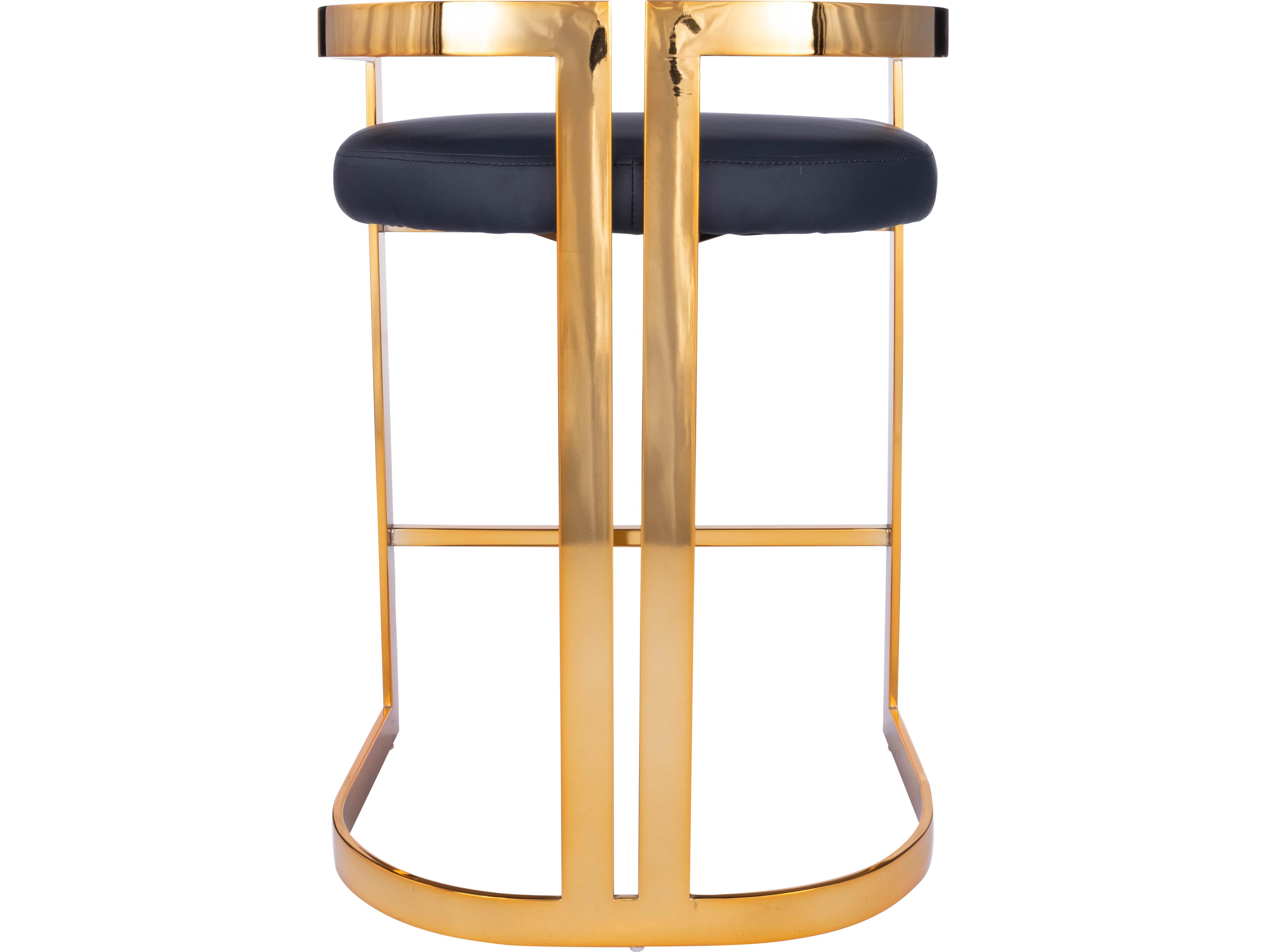 Butler Clarence Black Leather Faux Counter Stool