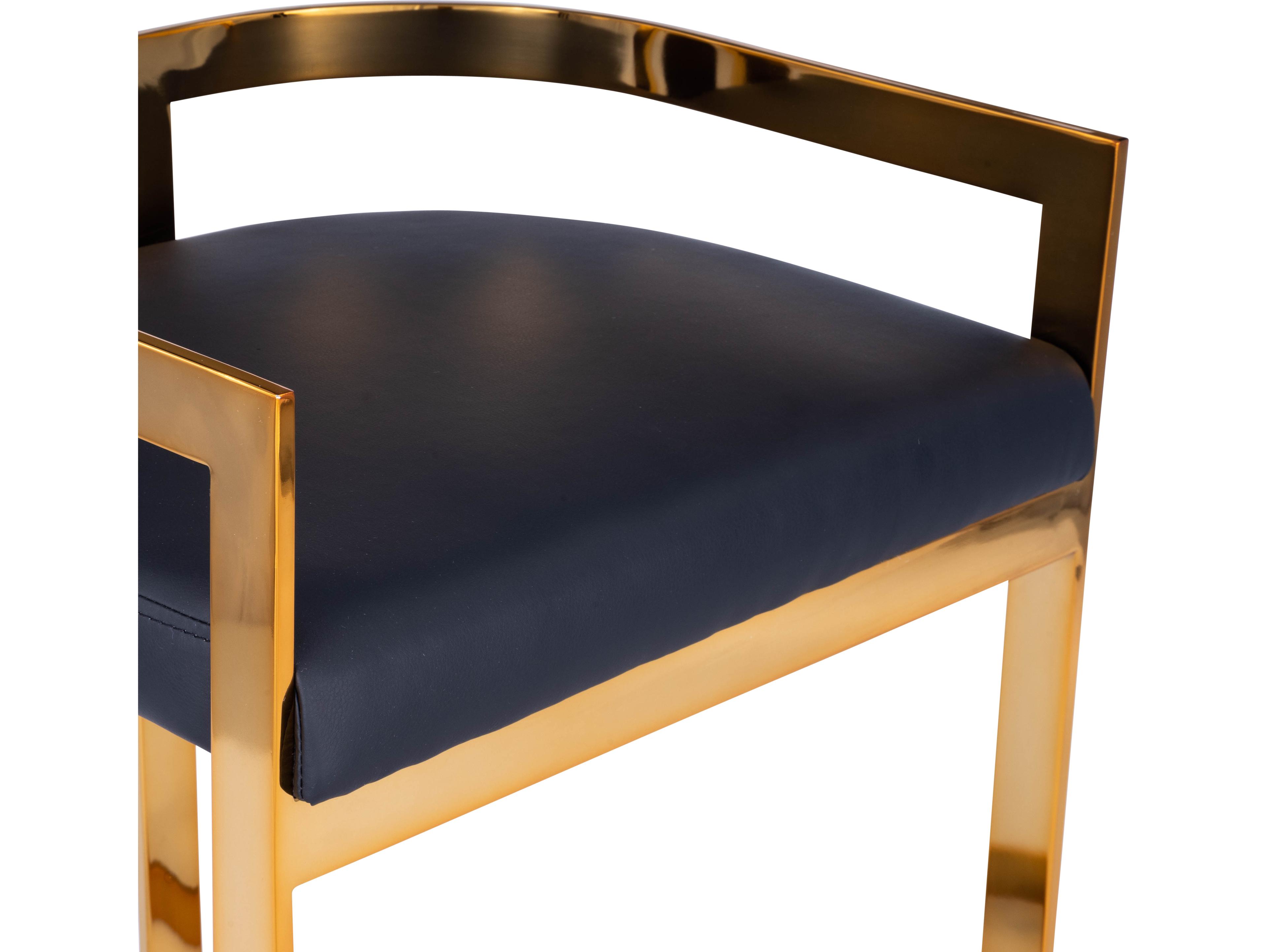 Butler Clarence Black Leather Faux Counter Stool