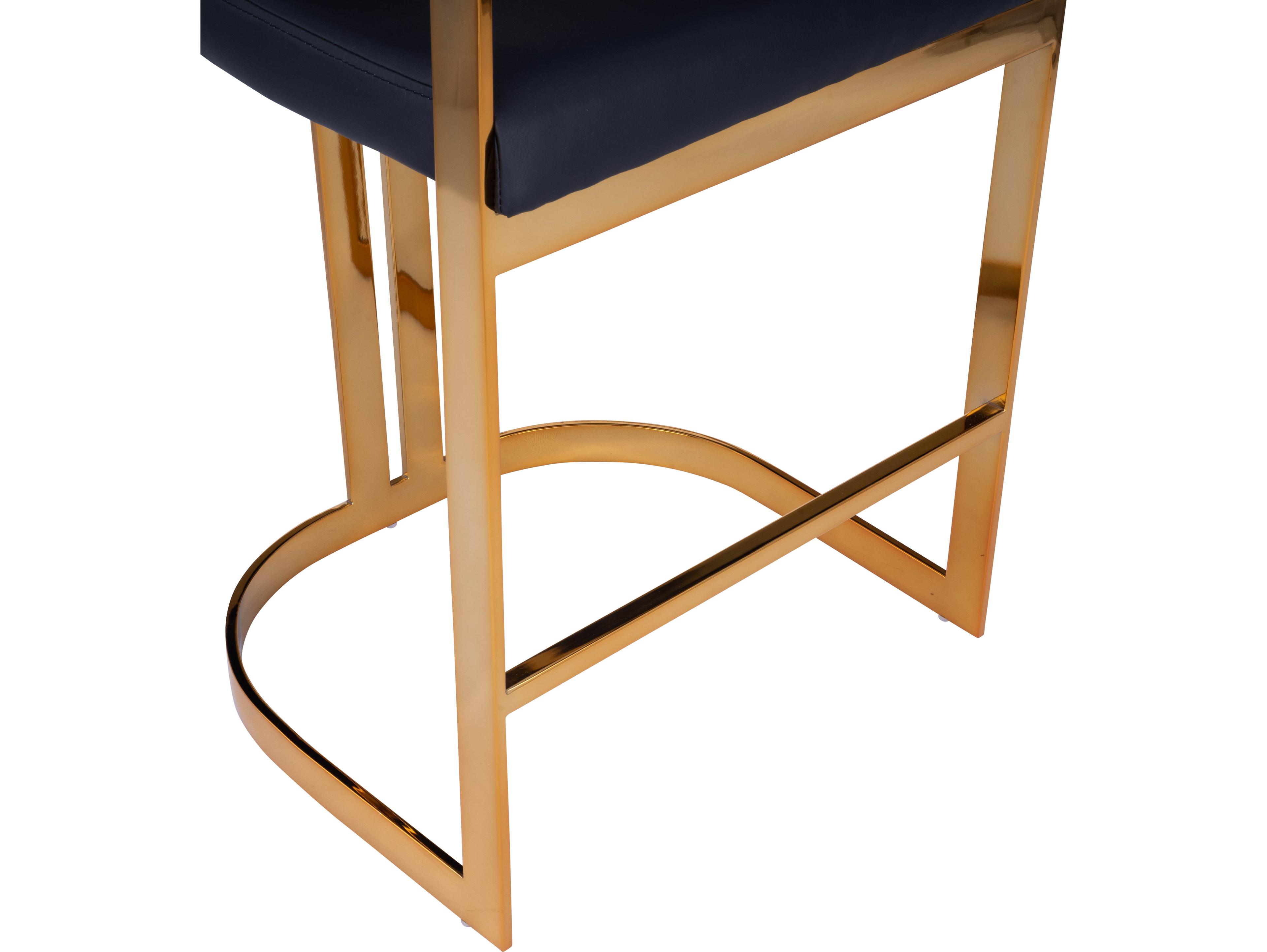 Butler Clarence Black Leather Faux Counter Stool