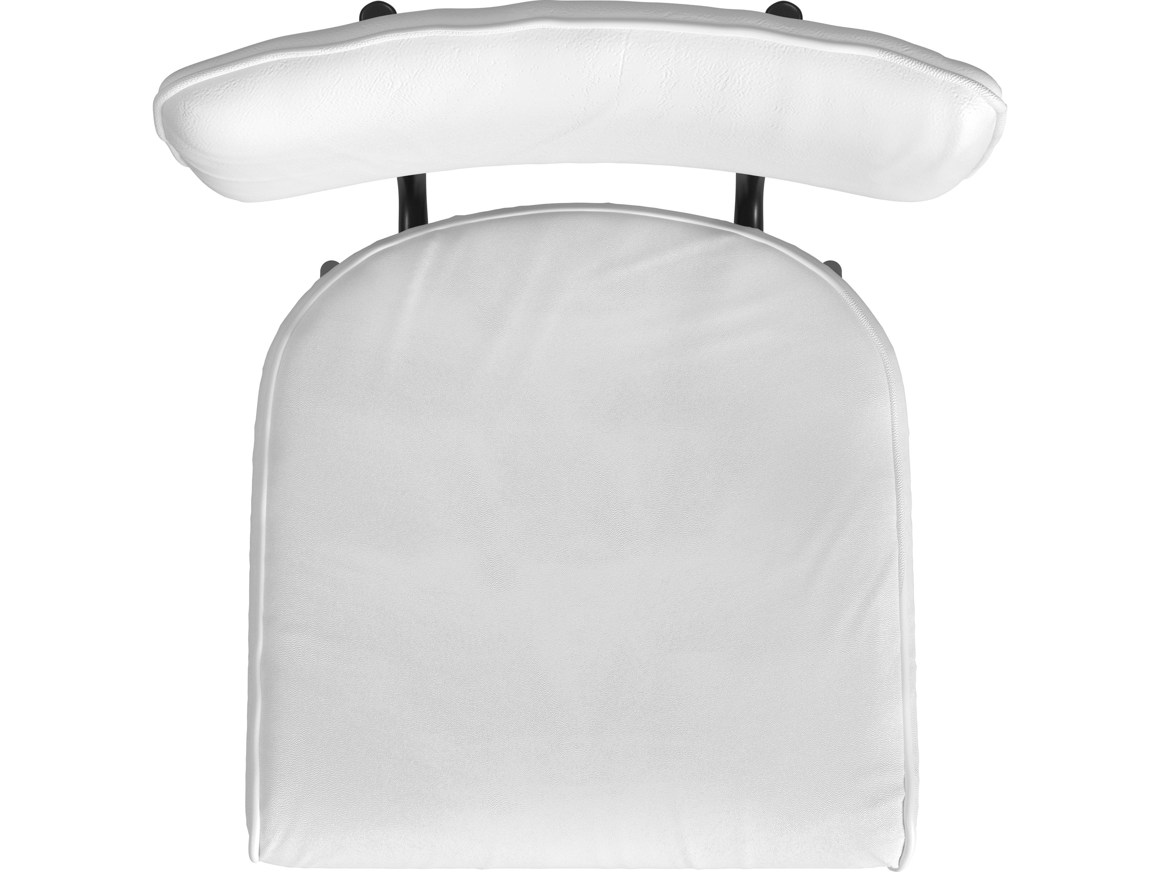 Butler Saddle White Leather Counter Stool