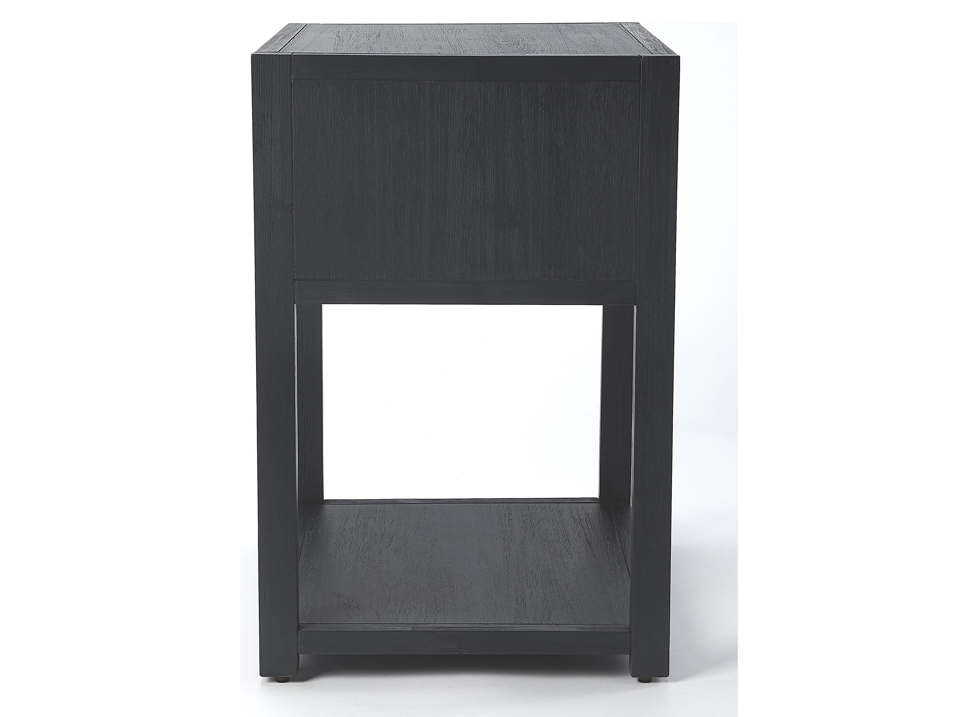 Butler Lark Square Wood Navy Blue End Table