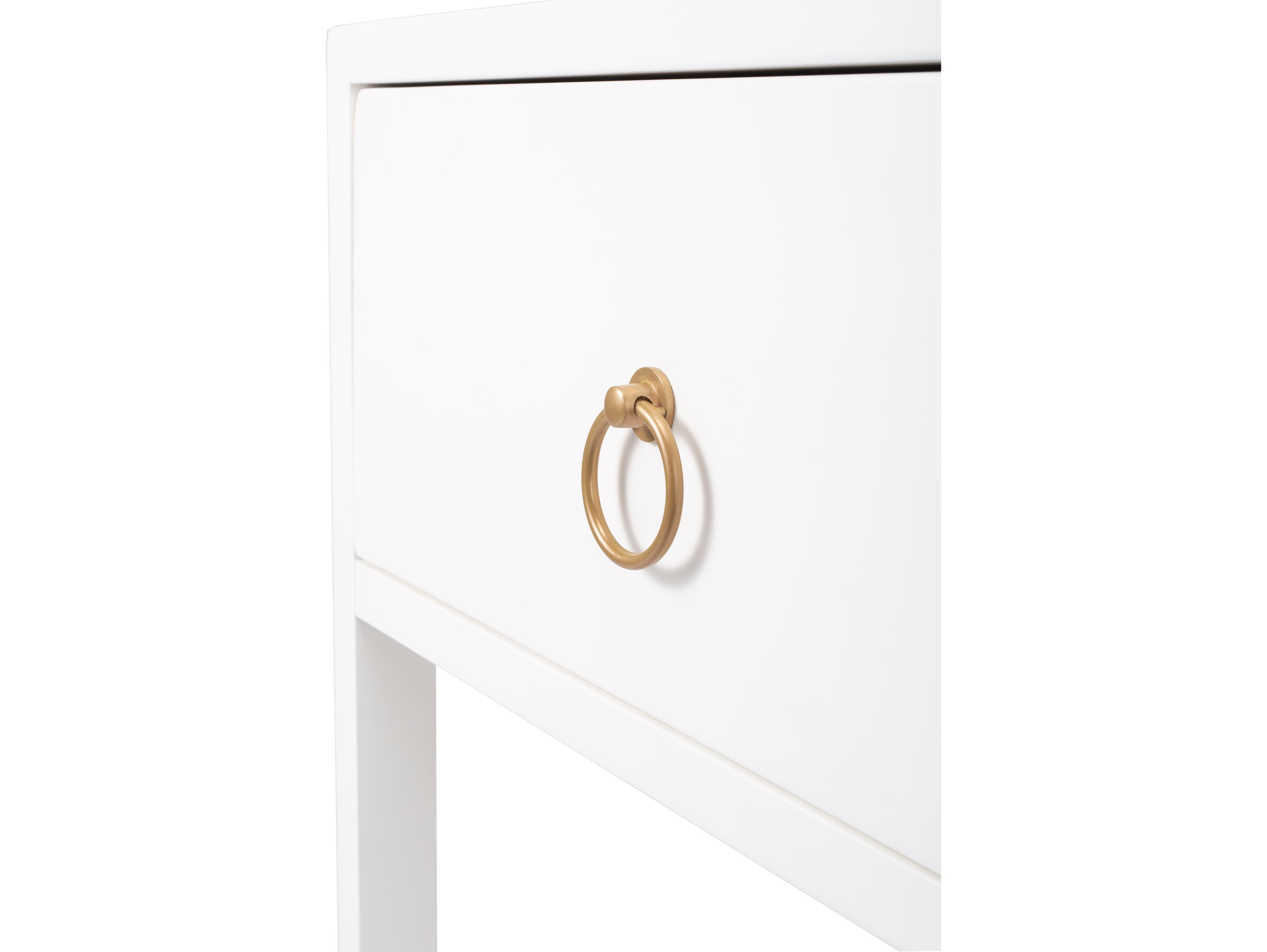 Butler Lark Square Wood White End Table