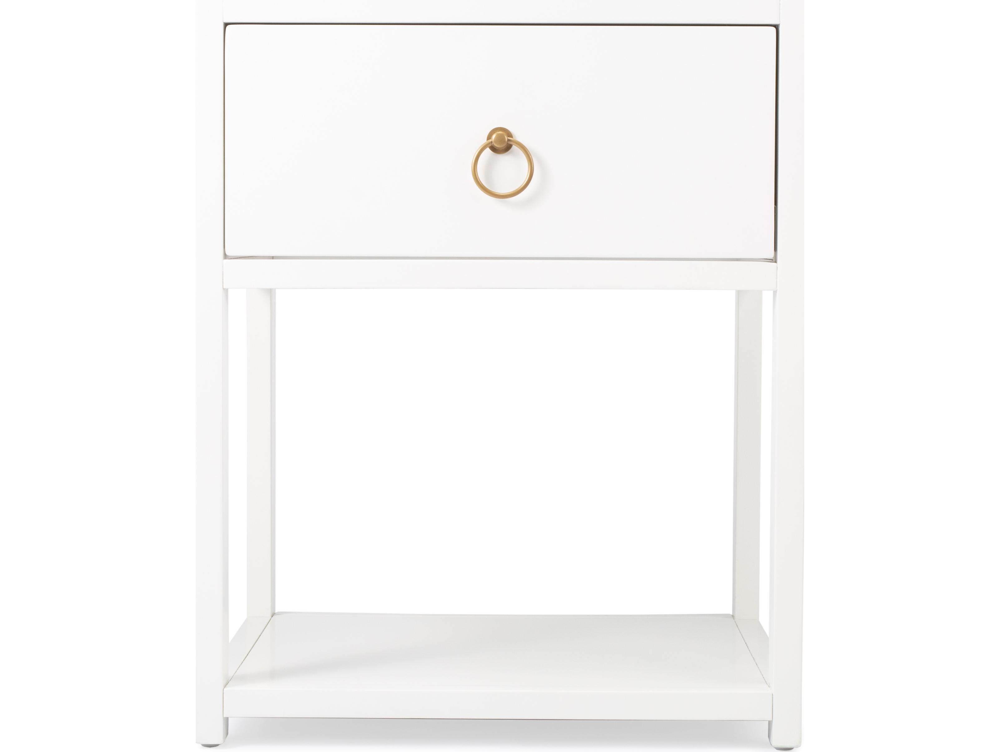 Butler Lark Square Wood White End Table