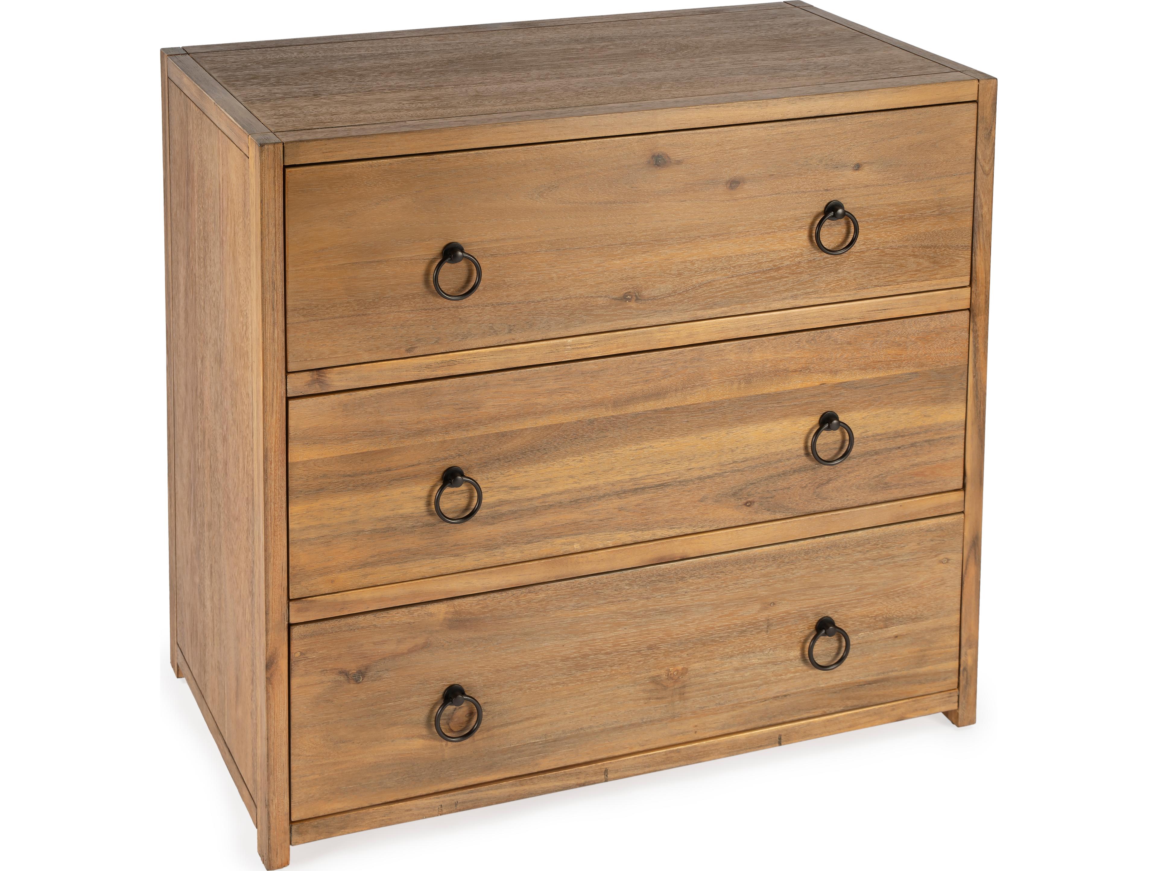 Butler Lark 3-Drawers Pine Wood Dresser
