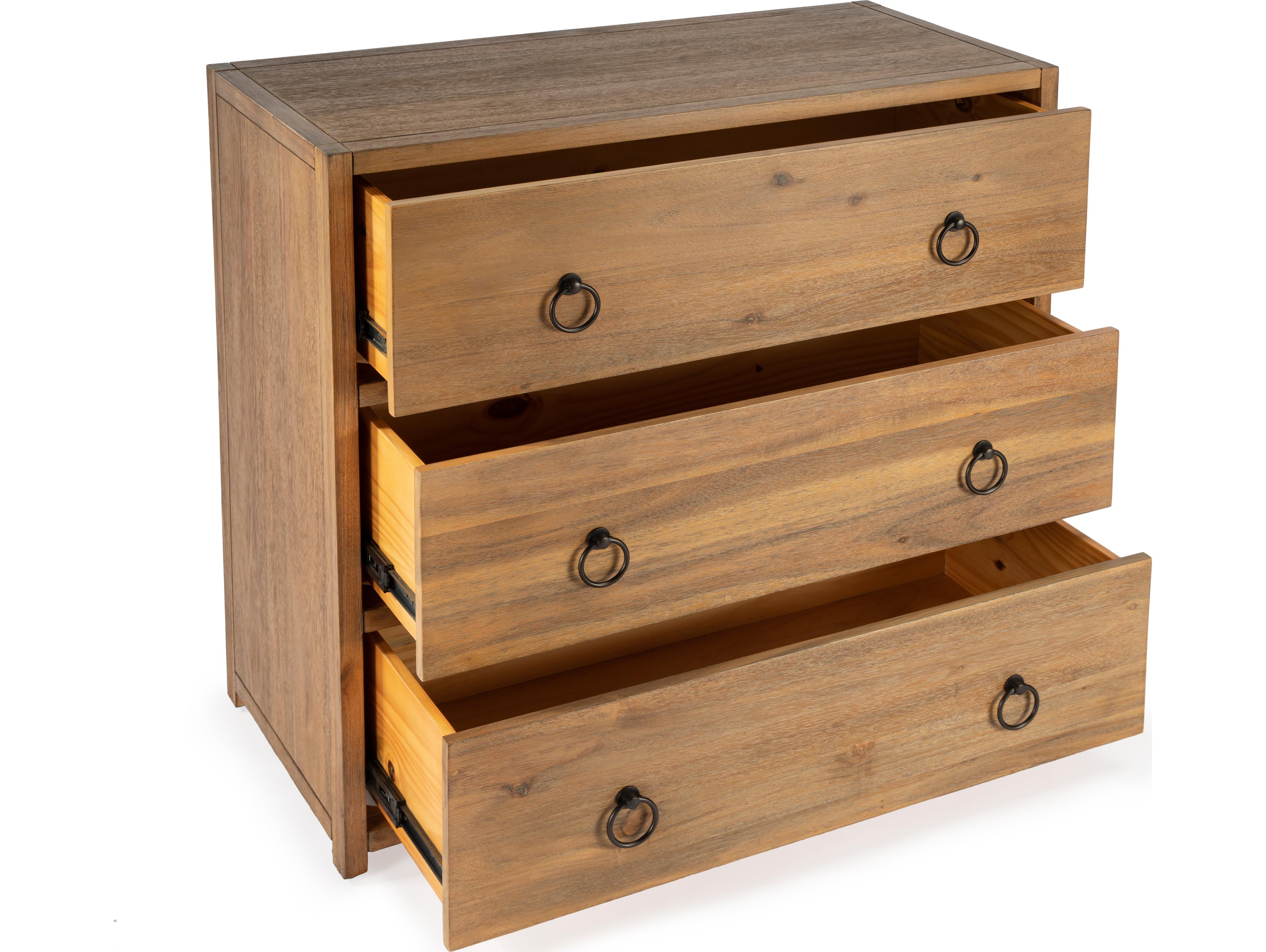 Butler Lark 3-Drawers Pine Wood Dresser