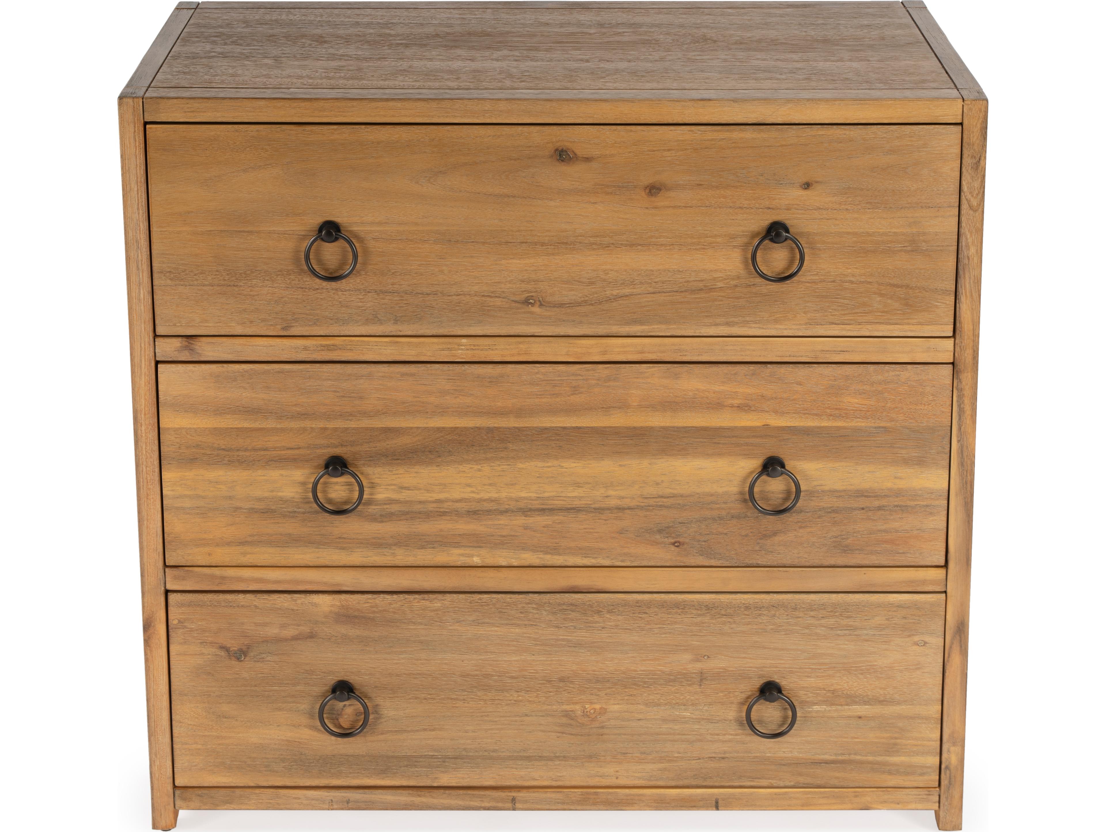 Butler Lark 3-Drawers Pine Wood Dresser