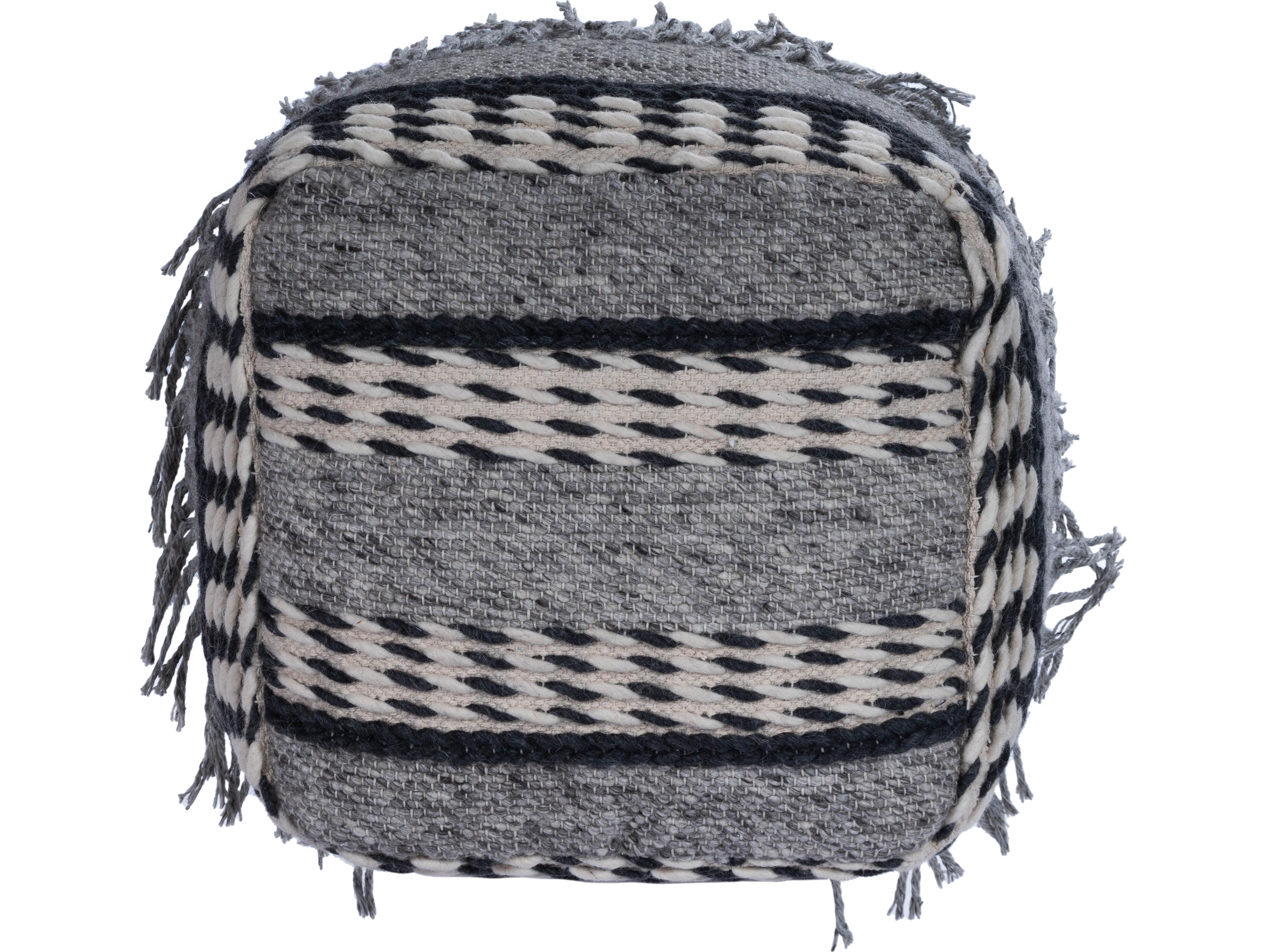 Butler Brynn Gray Upholstered Pouf