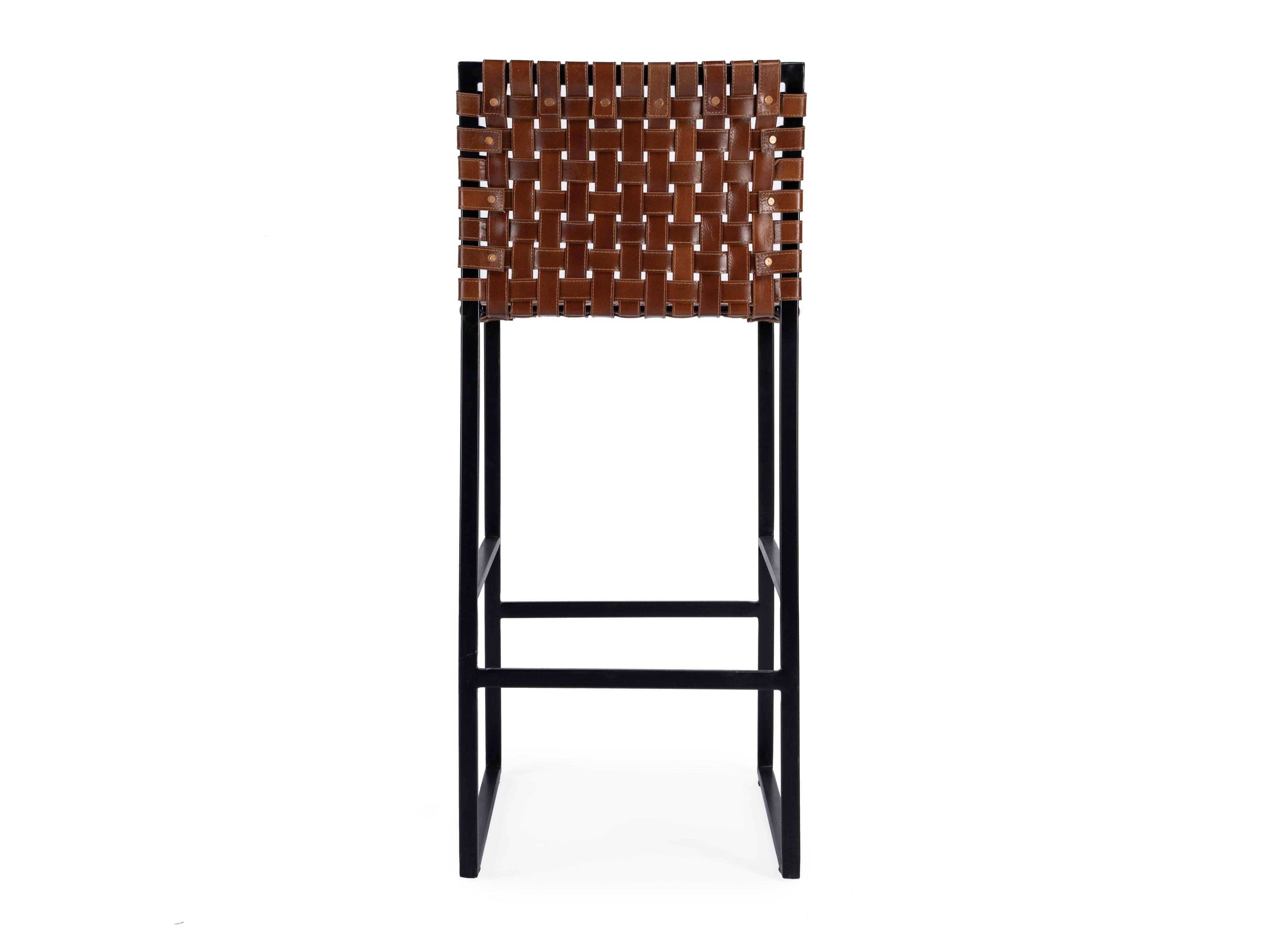 Butler Urban Brown Leather Bar Stool