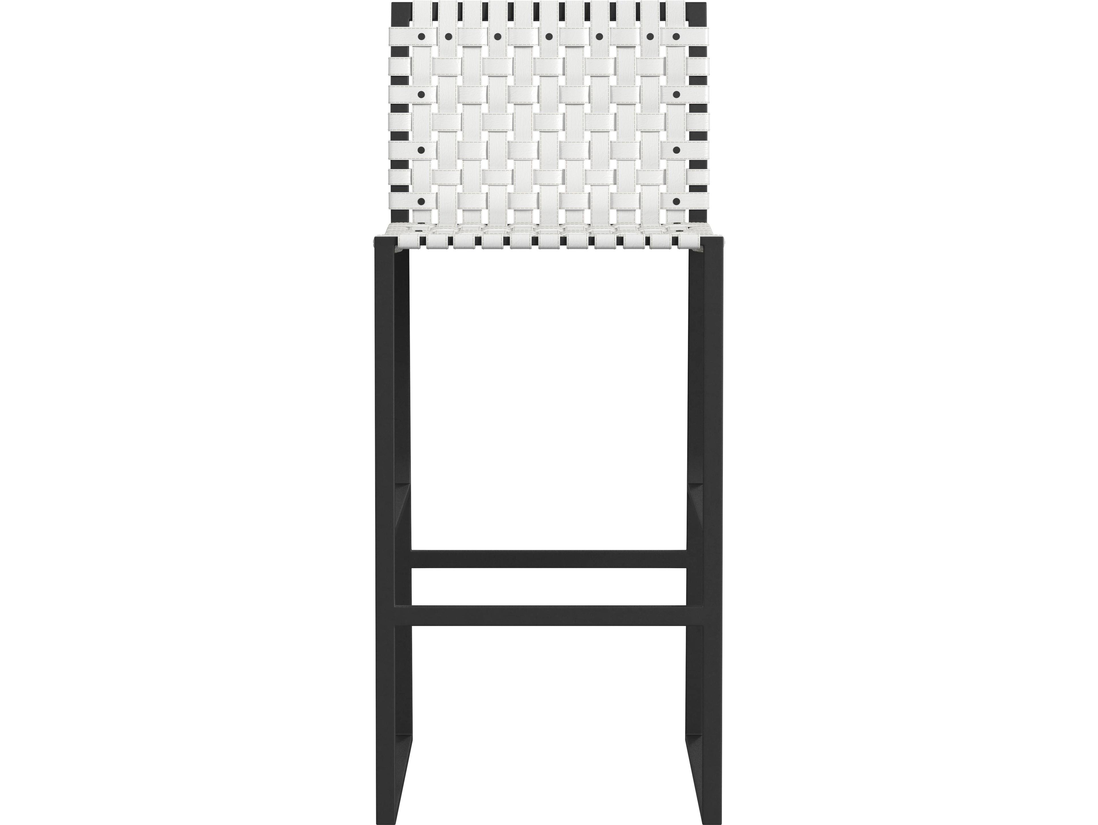 Butler Urban White Leather Bar Stool