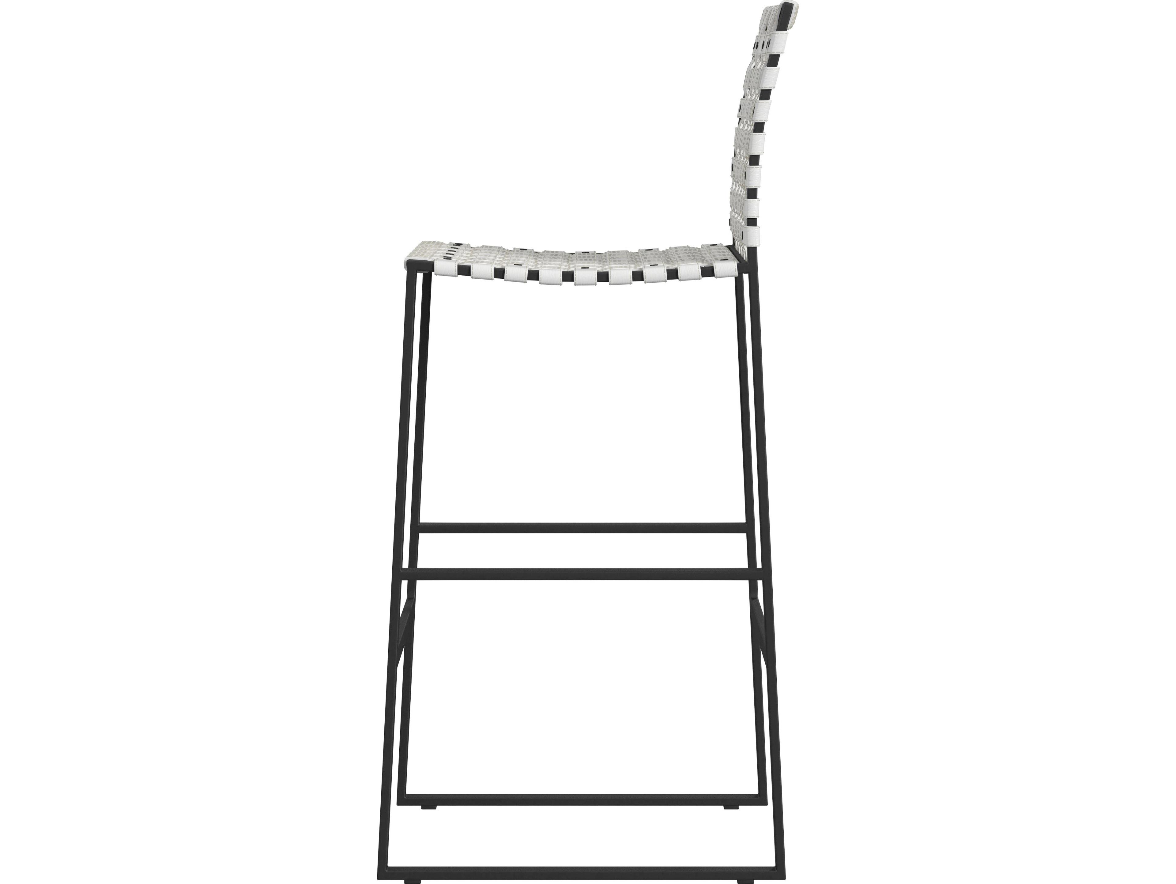 Butler Urban White Leather Bar Stool