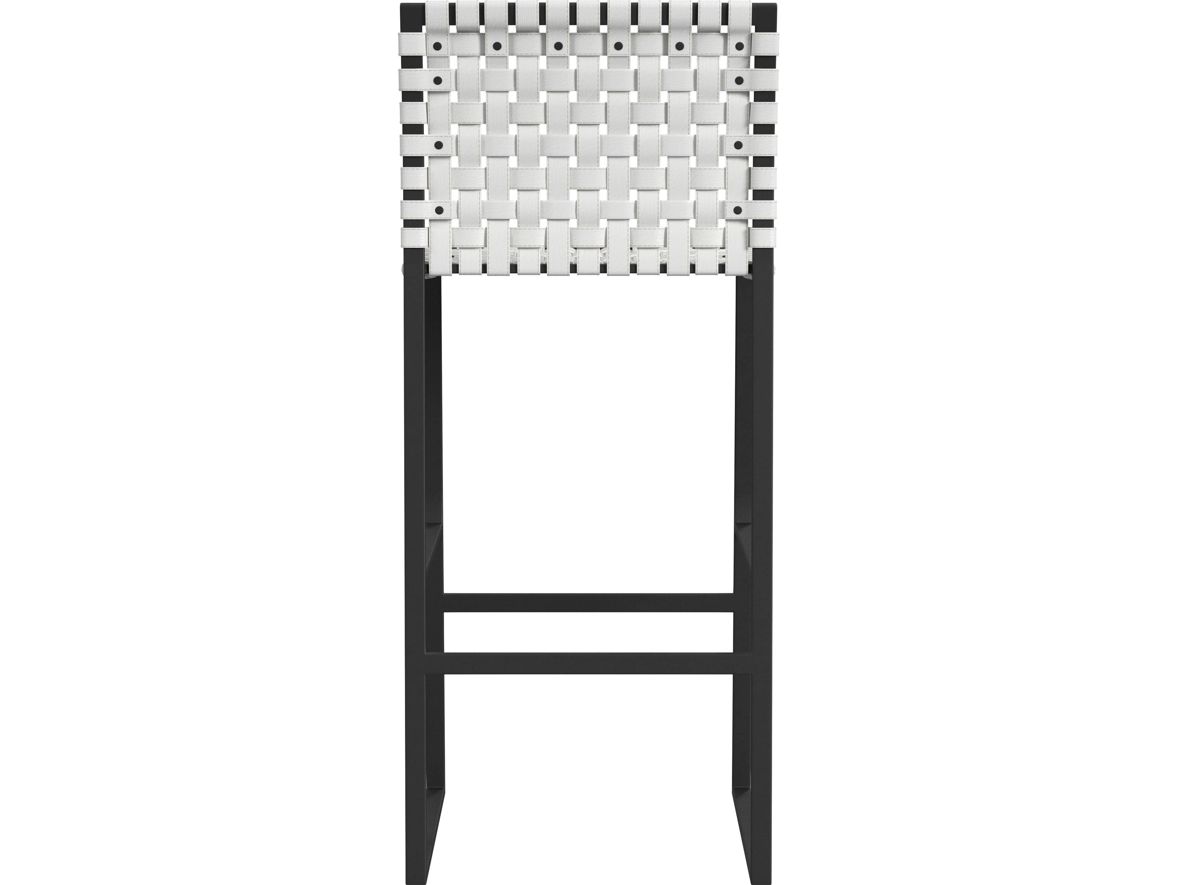 Butler Urban White Leather Bar Stool