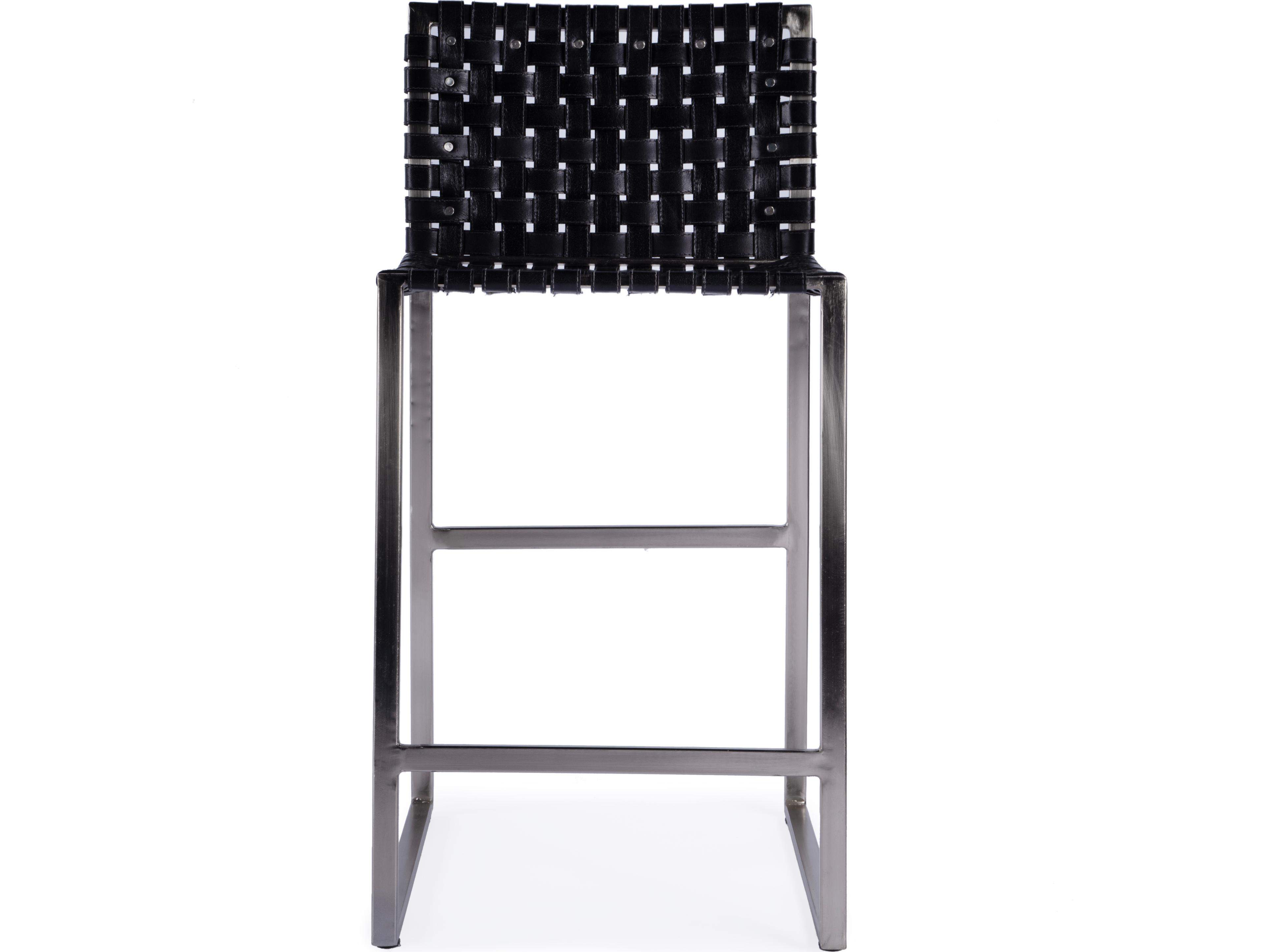Butler Urban Black Leather Counter Stool