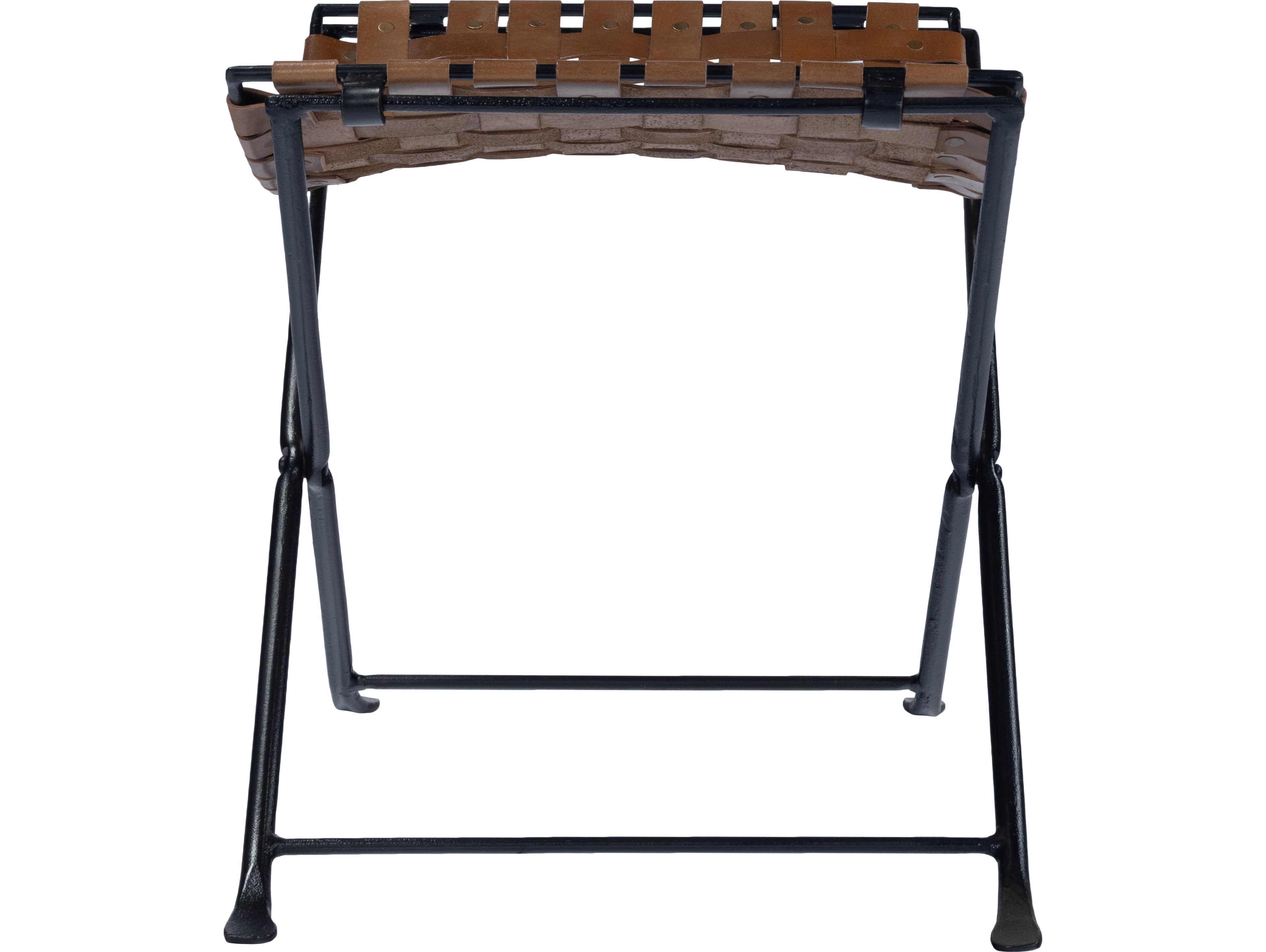 Butler Karma Brown Leather Accent Stool