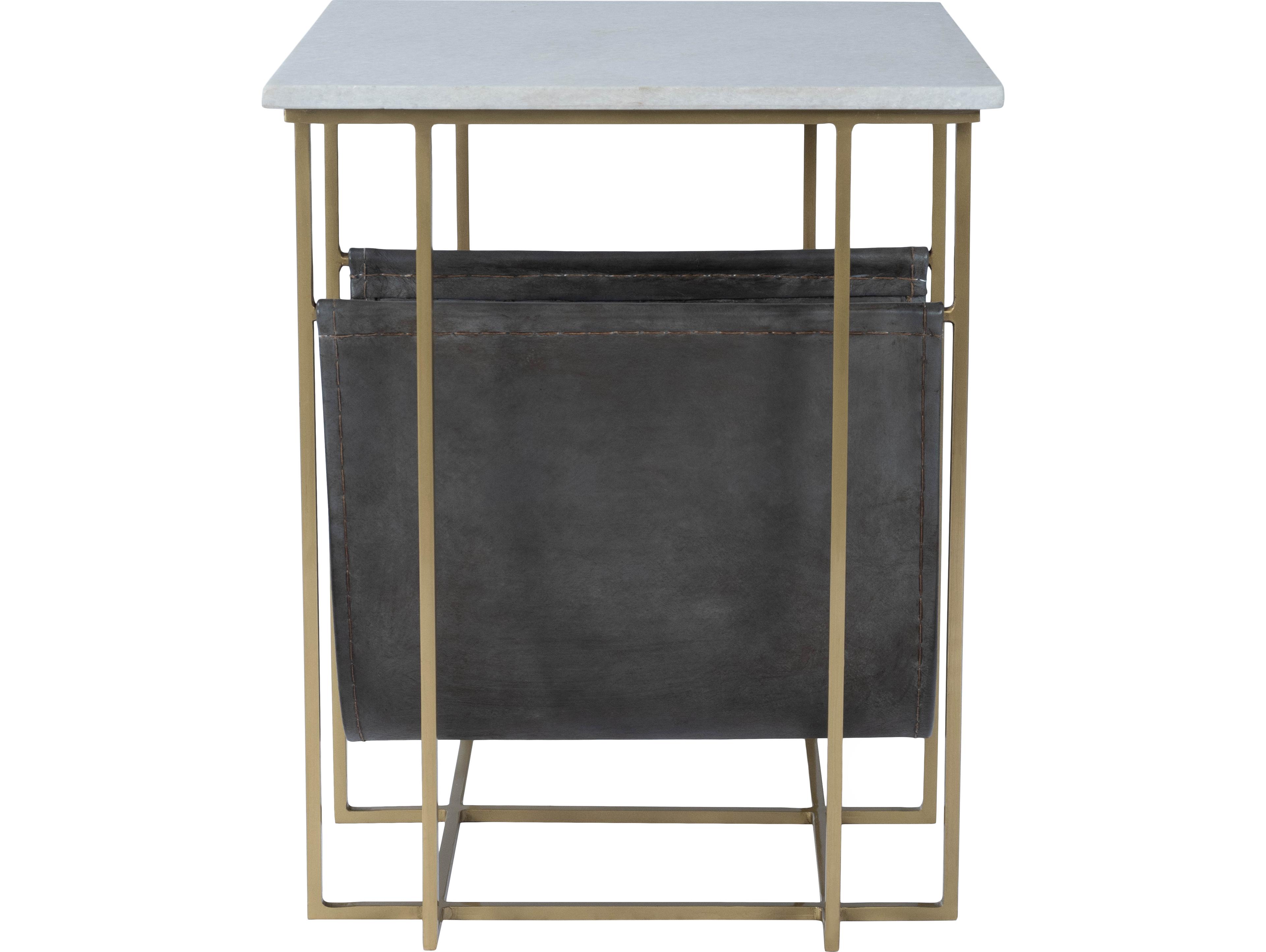 Butler Stephanik Rectangular Marble & Metal End Table
