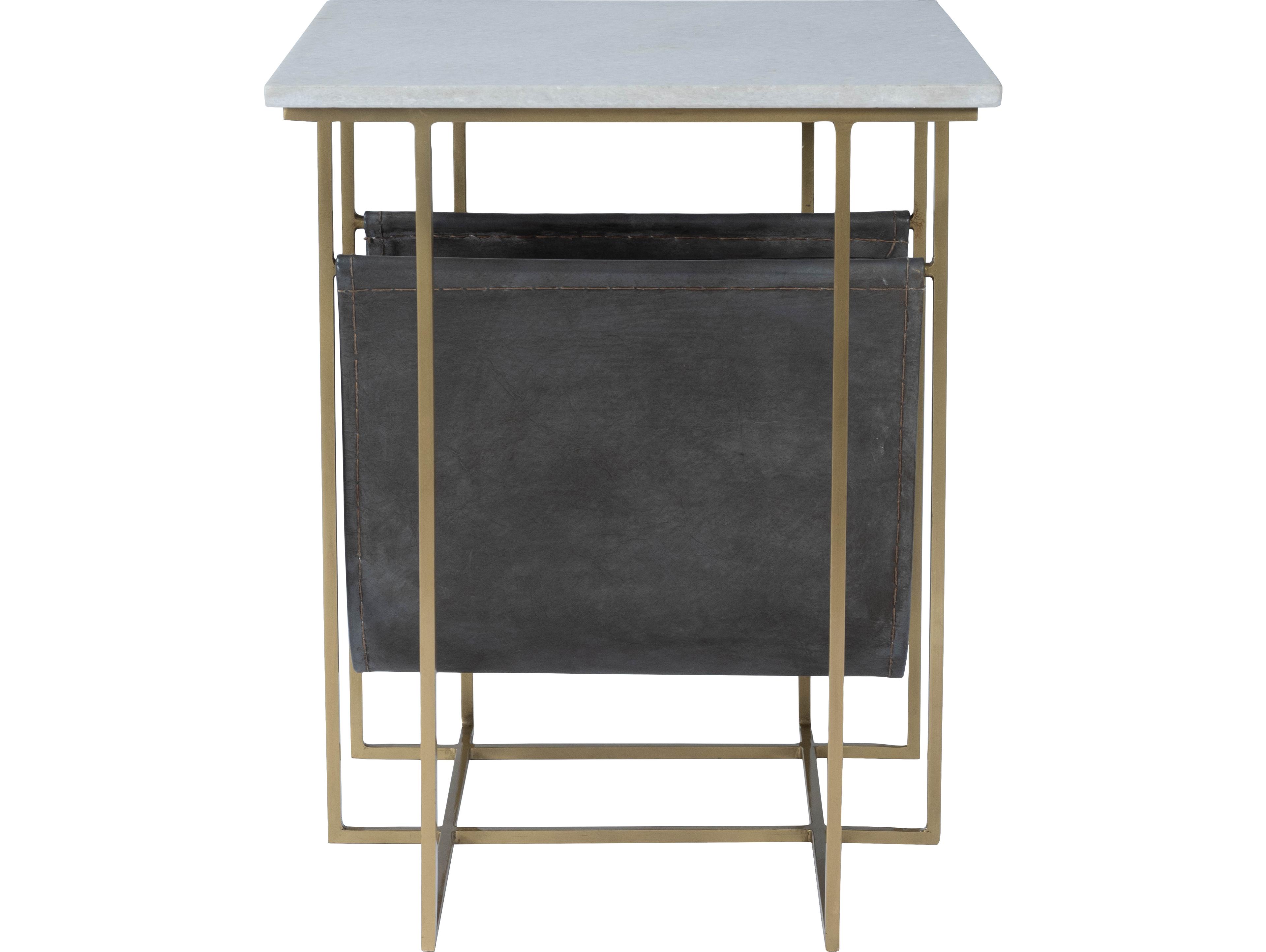 Butler Stephanik Rectangular Marble & Metal End Table