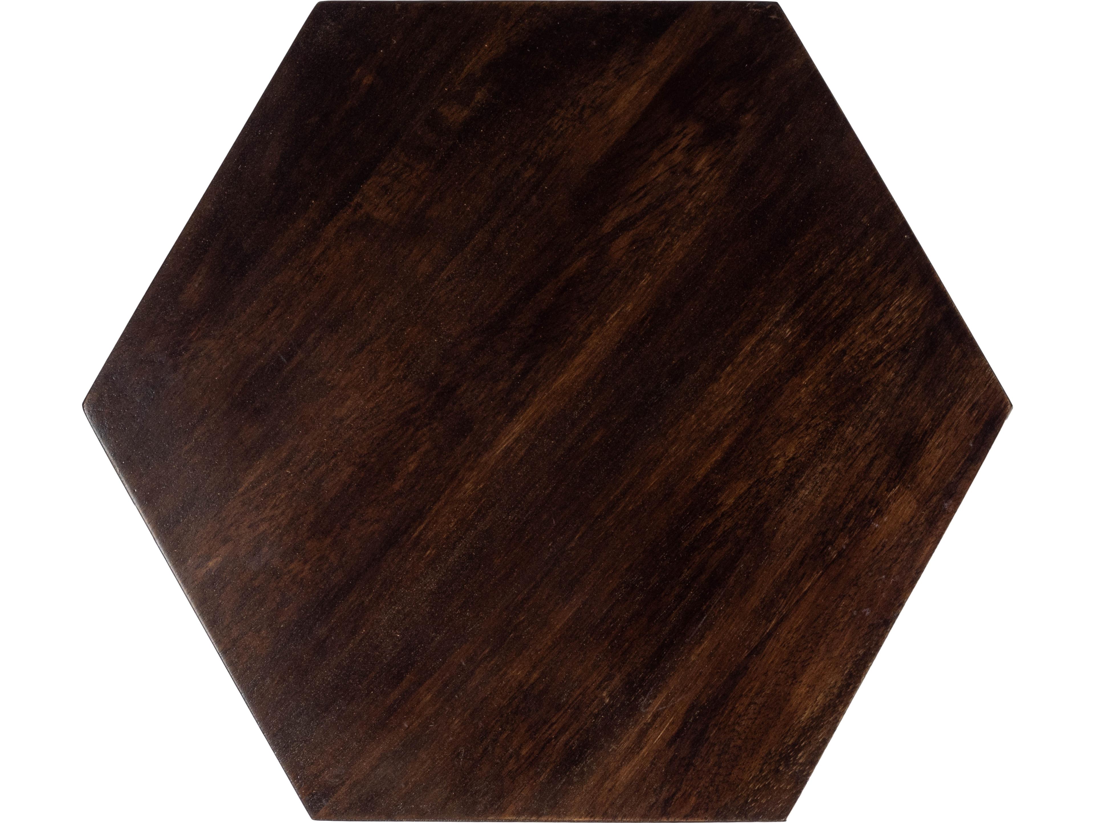 Butler Gulchatai Hexagon Wood Walnut End Table
