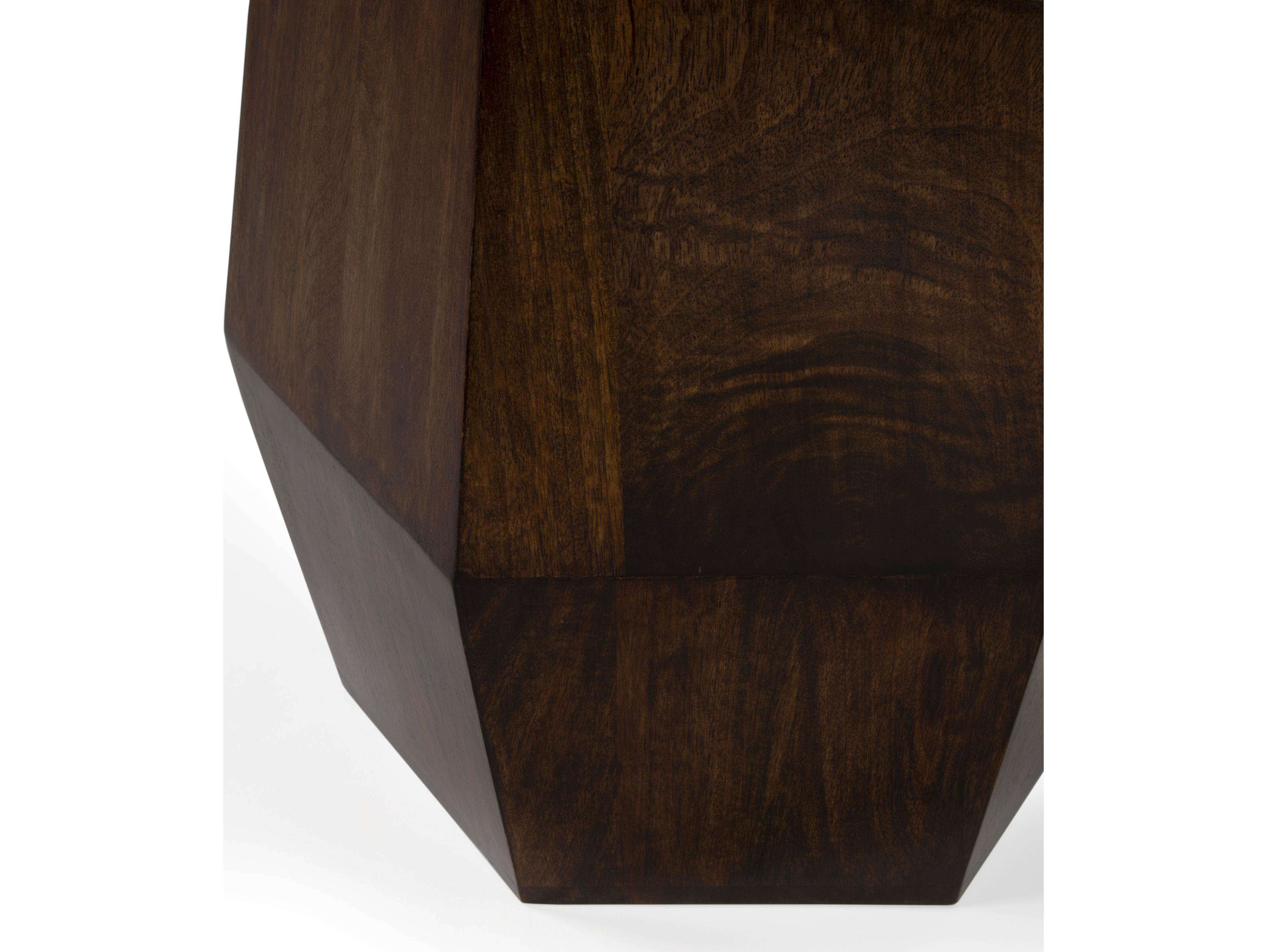 Butler Gulchatai Hexagon Wood Walnut End Table
