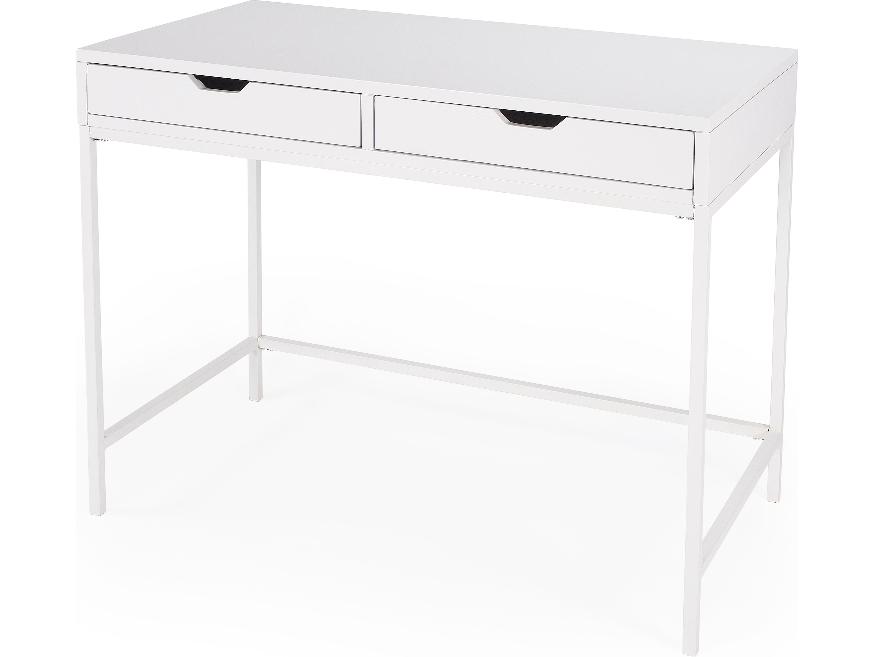 Butler Belka Smooth White Mahogany Wood Writing Desk