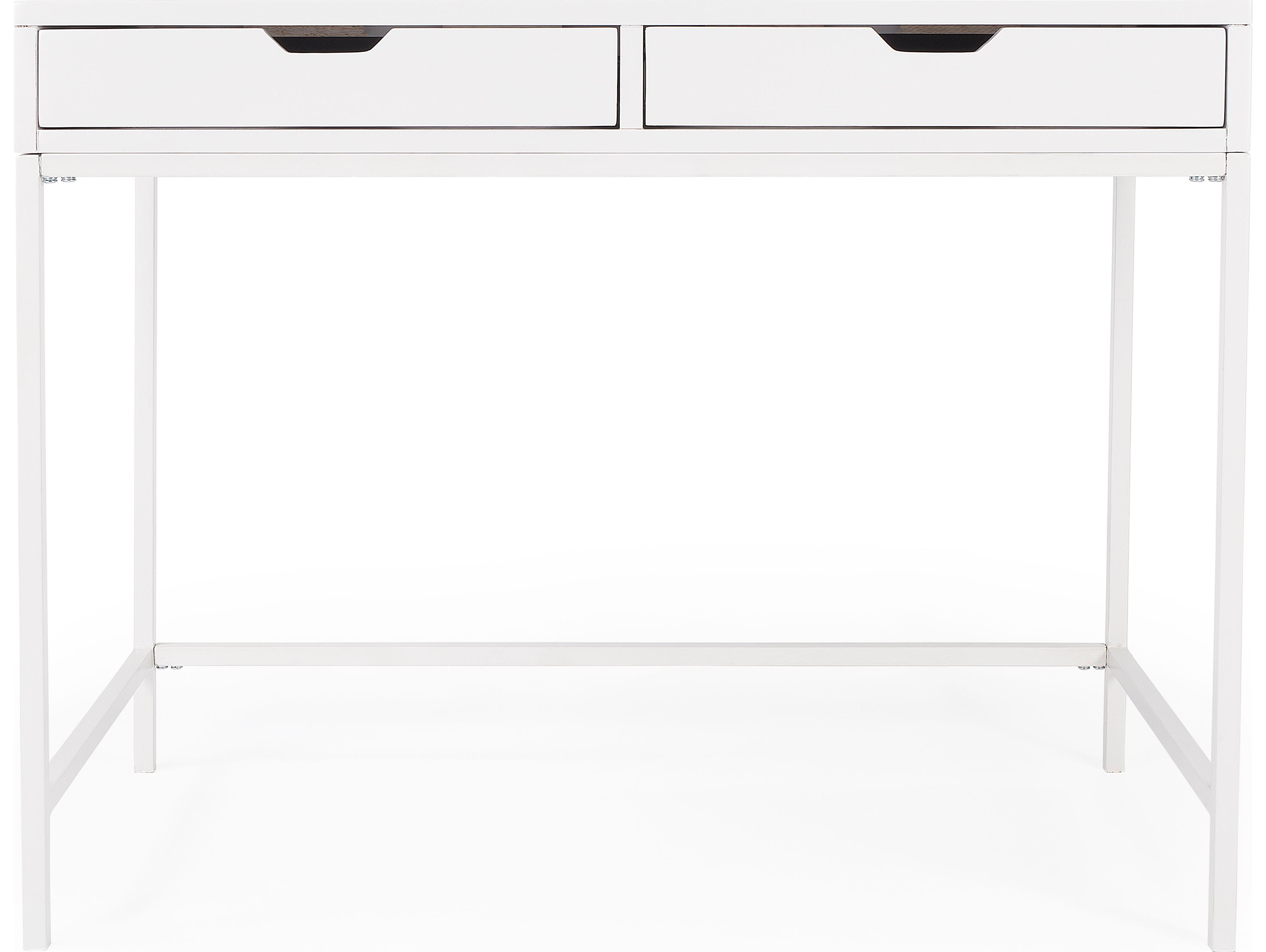 Butler Belka Smooth White Mahogany Wood Writing Desk