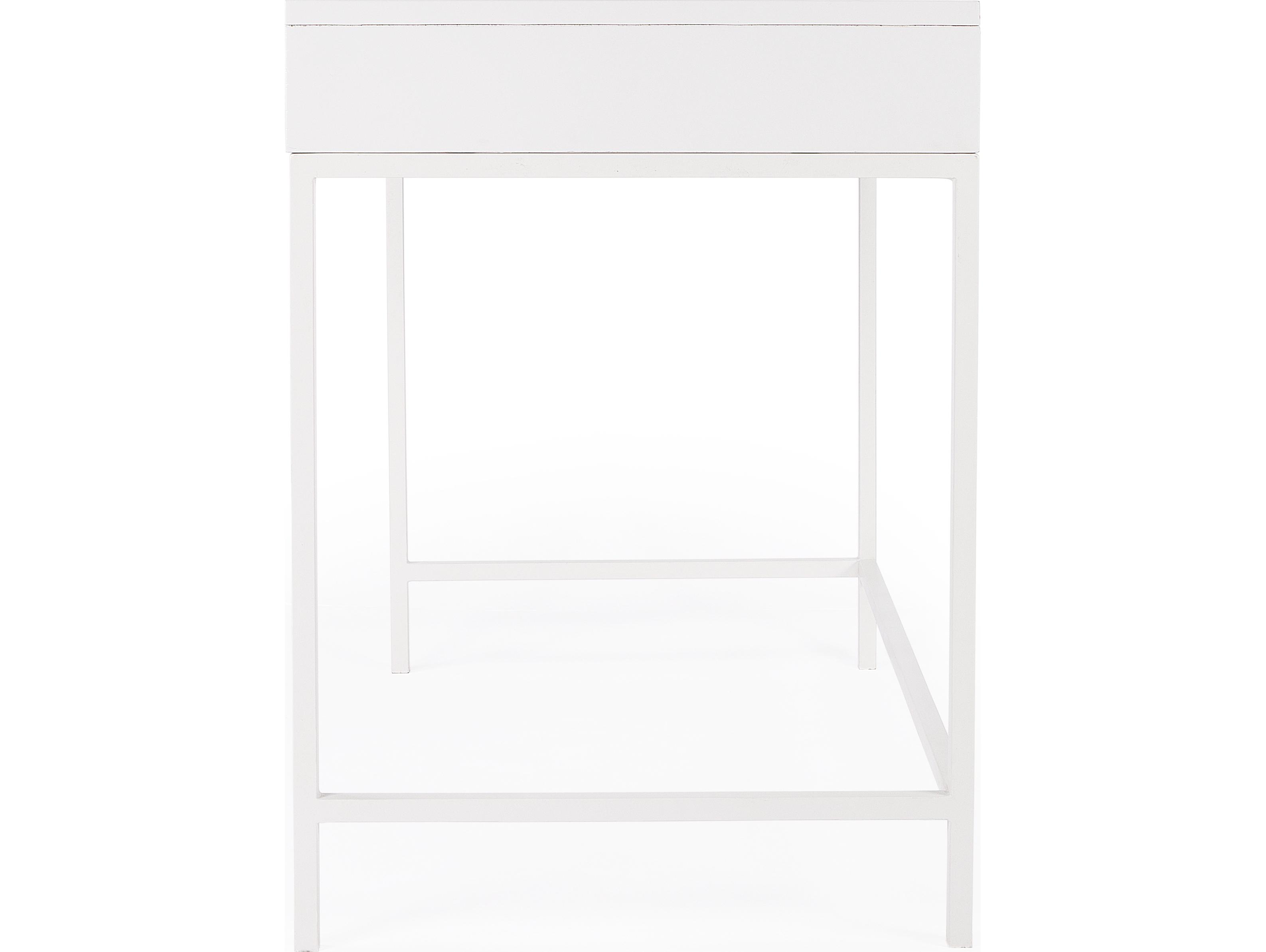 Butler Belka Smooth White Mahogany Wood Writing Desk