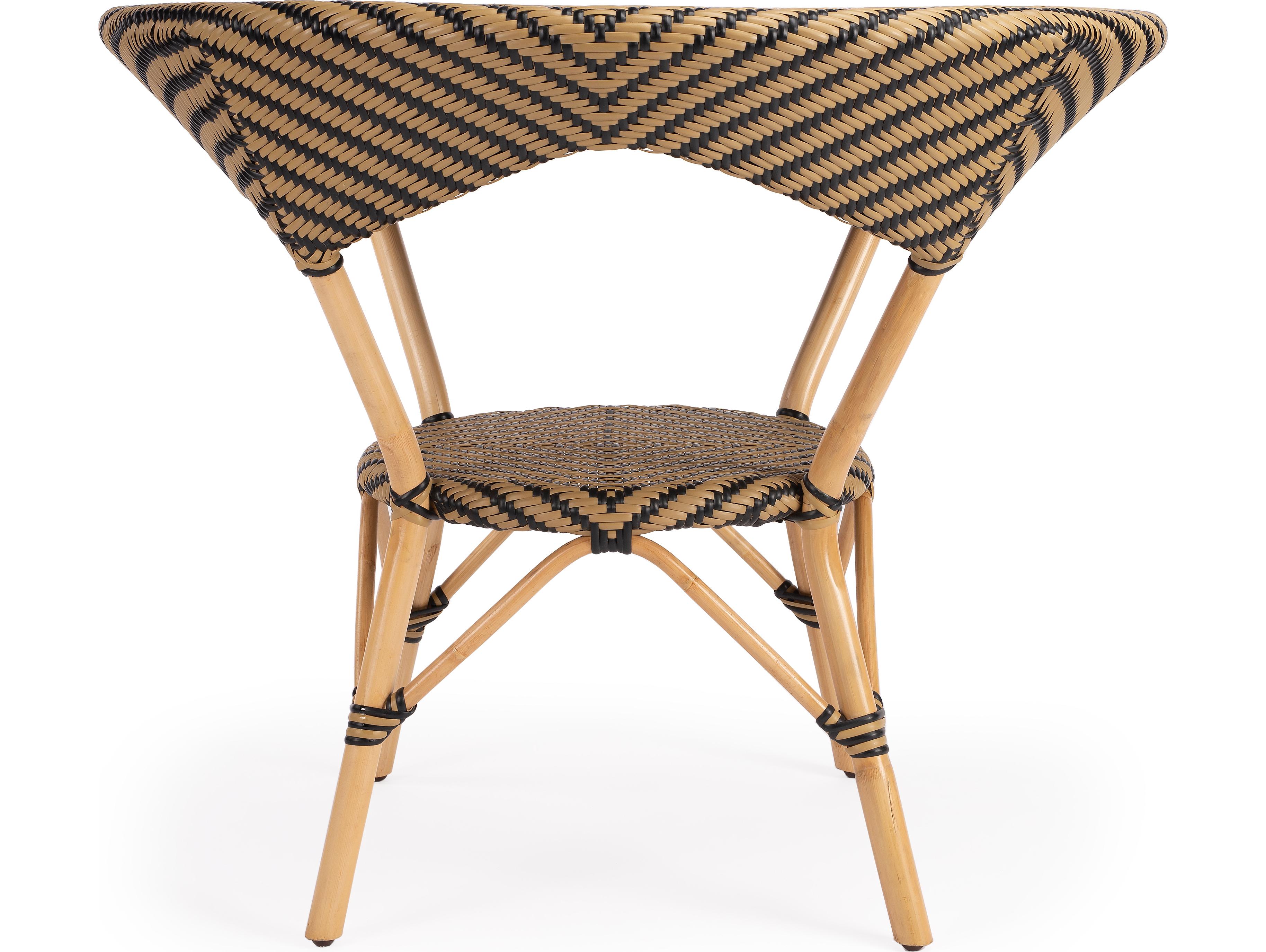 Butler Ciel Round Rattan Beige Diamond Dining Table